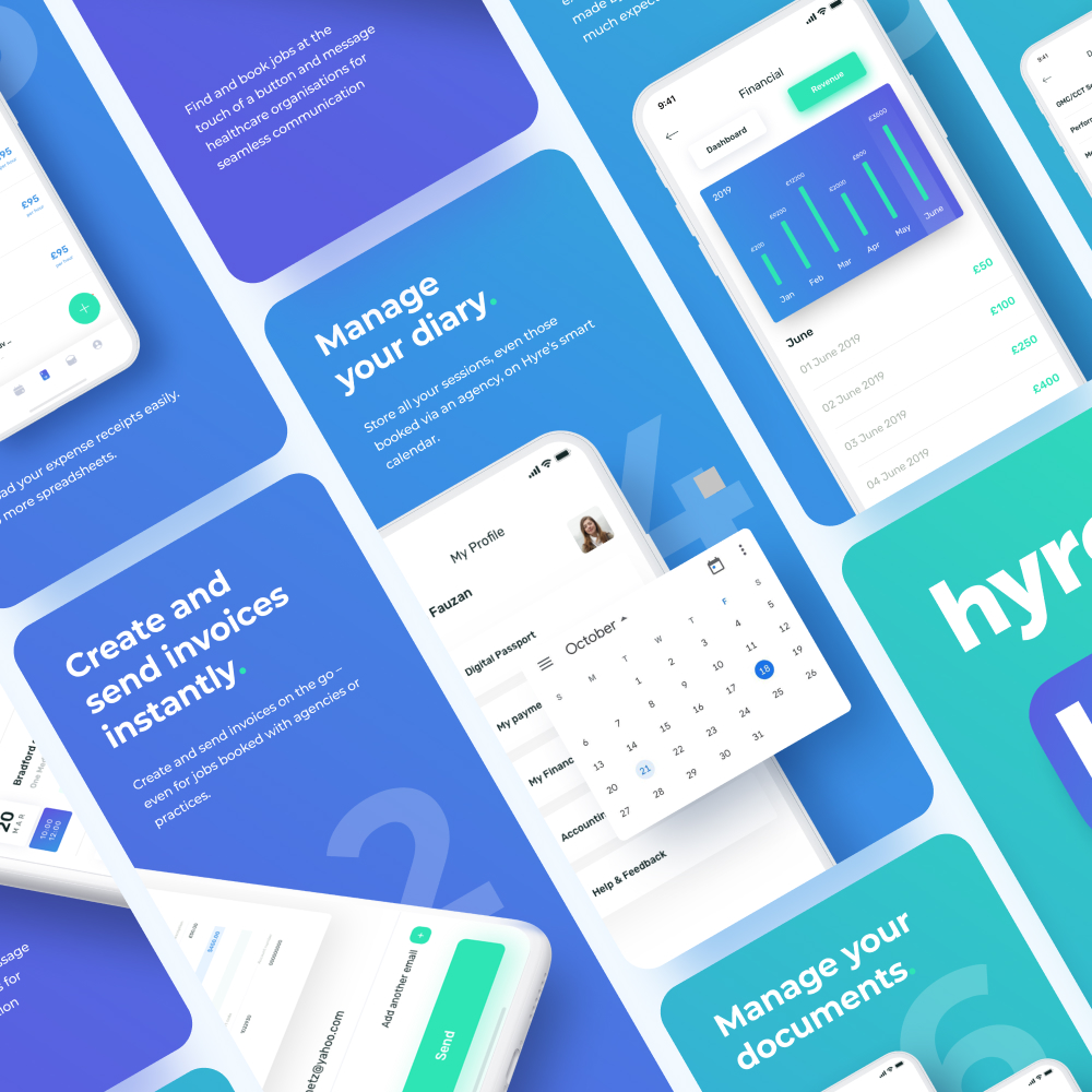 Locum Booking Appstore Screens by Digital Hero Group Locum Booking Appstore Screens in App Icon or button Design Inspiration by Digital Hero Group