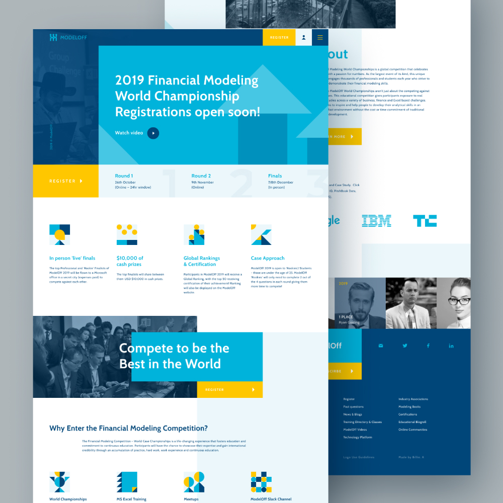 ''Modeloff'' Financial modeling competitions website by Digital Hero Group ''Modeloff'' Financial modeling competitions website in Website Design Inspiration by Digital Hero Group
