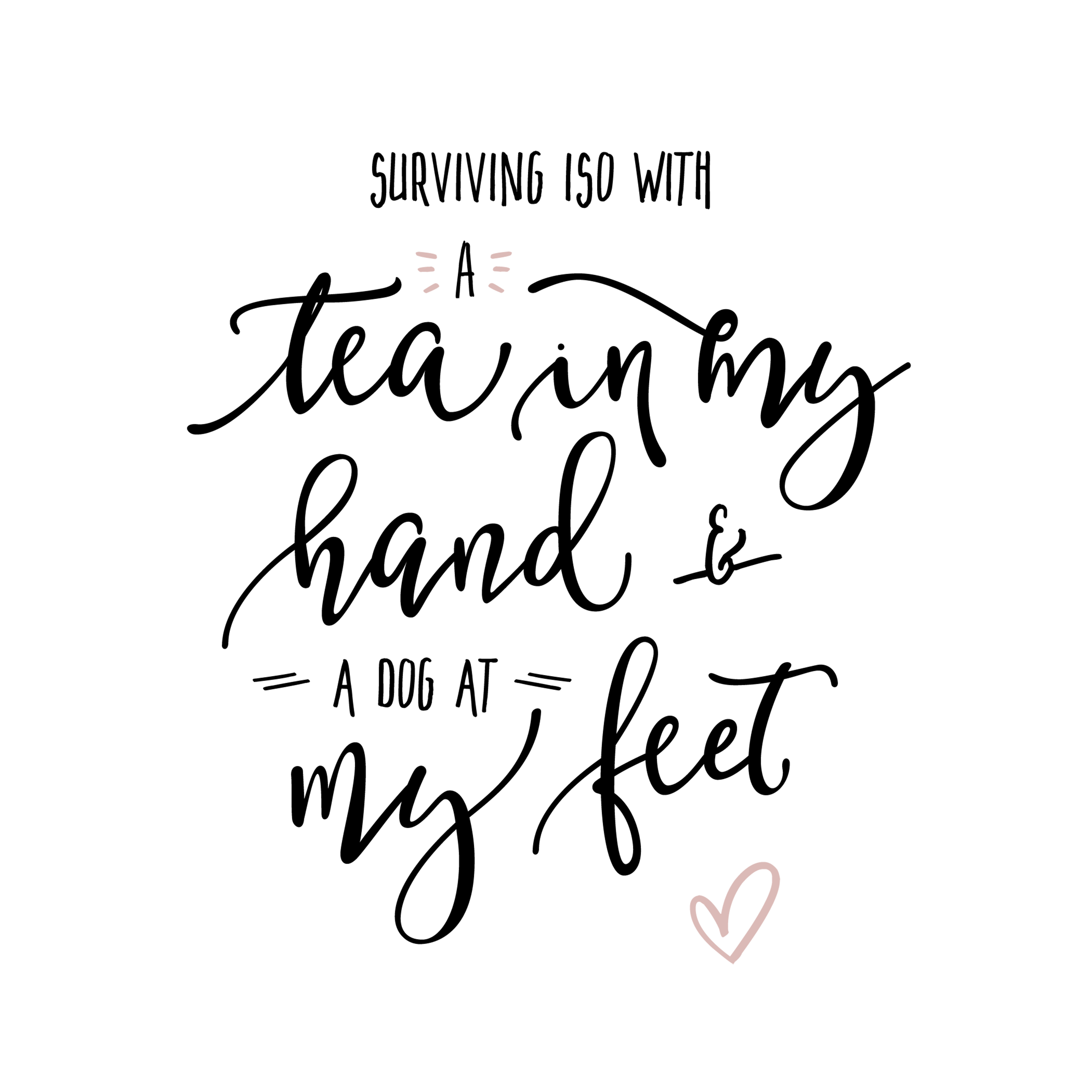 Surviving Iso in Lettering Art Inspiration by Zoe Strawbridge