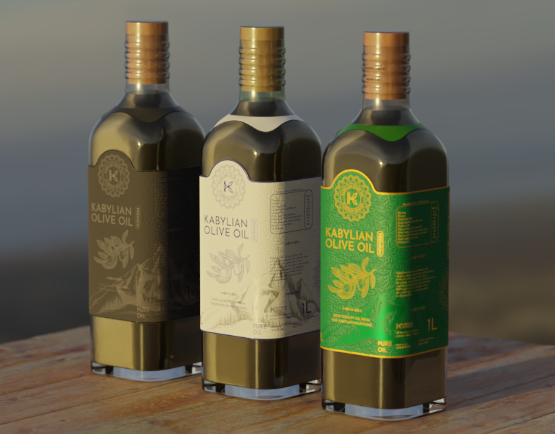 Olive Oil bottle rendring by Hamzadpm Olive Oil bottle rendring in Advertisement Design Inspiration by Hamzadpm