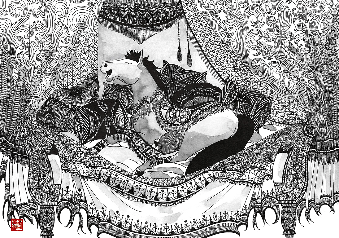 Original Hand Drawing Horse by Asianillustrator Original Hand Drawing Horse in Illustration and Graphics Inspiration by Asianillustrator