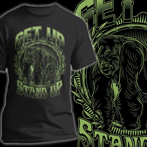 Get Up Stand Up - T-Shirt Design BY Crick 106100 - Designhill