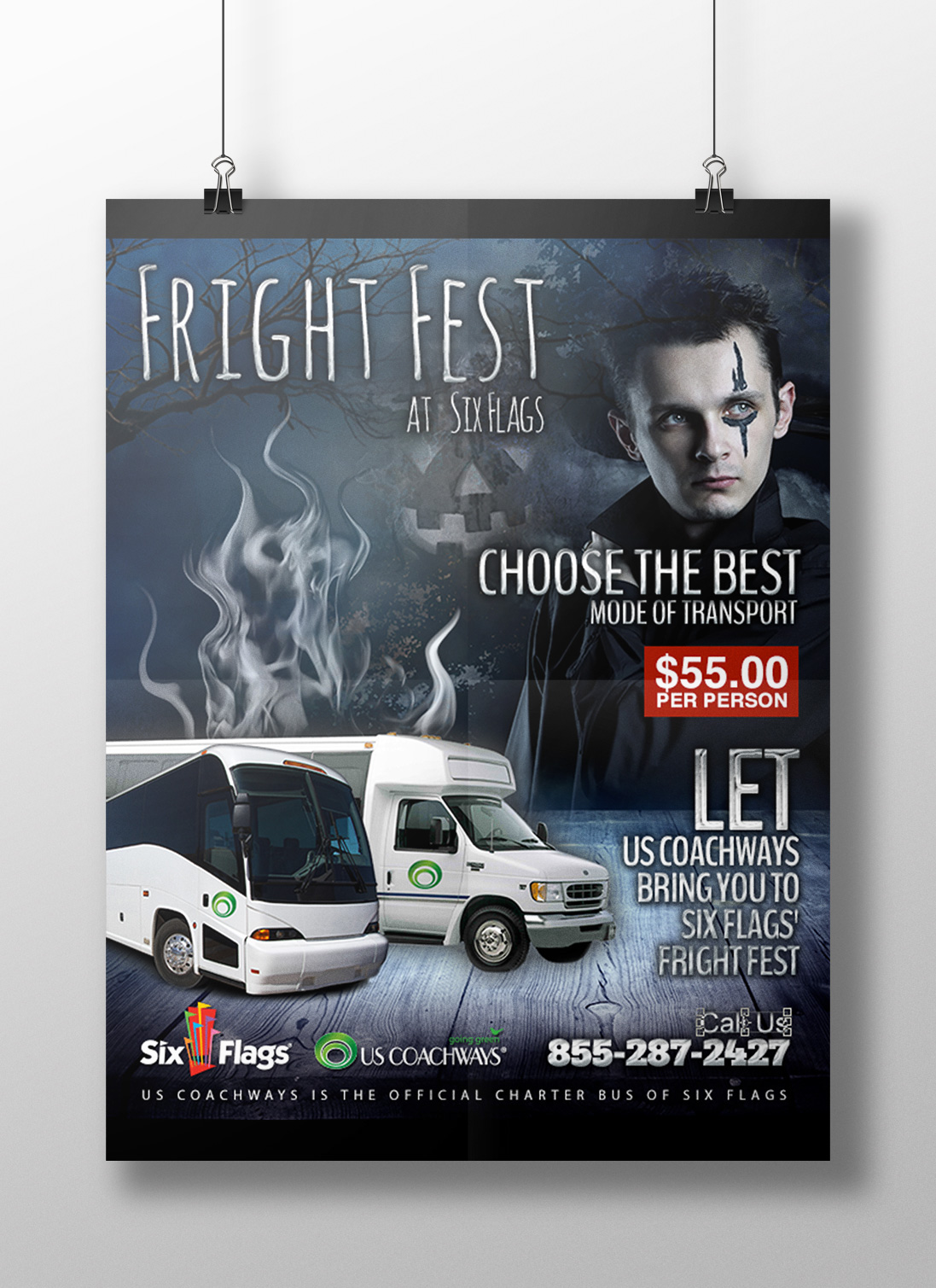 Fright Fest Festival At Six Flags in Brochure Design Inspiration by Tomasz Wieczorek