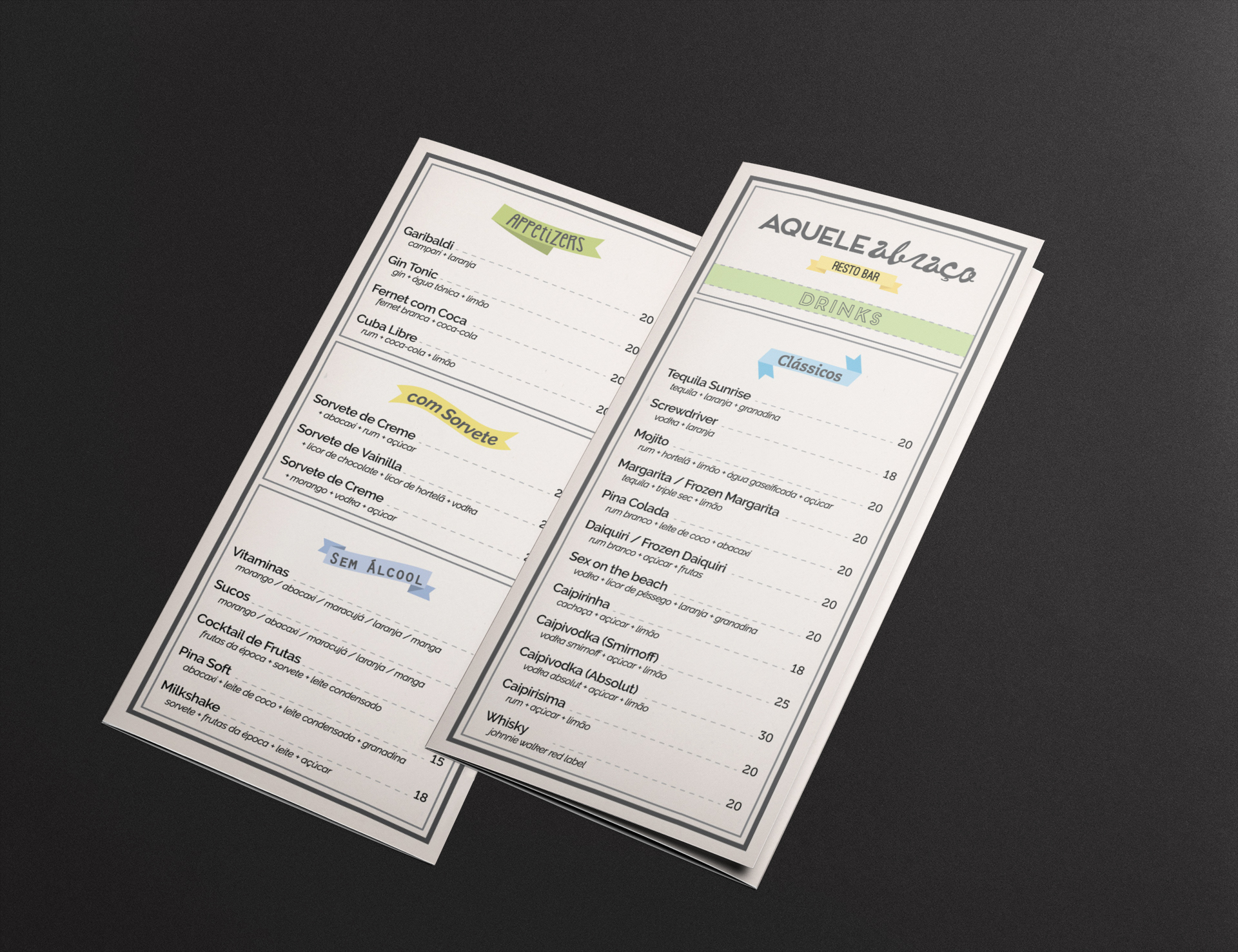 Aquele Abraco - Menu Design by Leandro Sicca Aquele Abraco - Menu Design in Menu Design Inspiration by Leandro Sicca