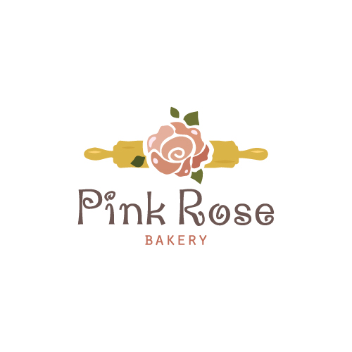 Pink Rose Bakey logo by Dalia Pink Rose Bakey logo in Logo Design Inspiration by Dalia