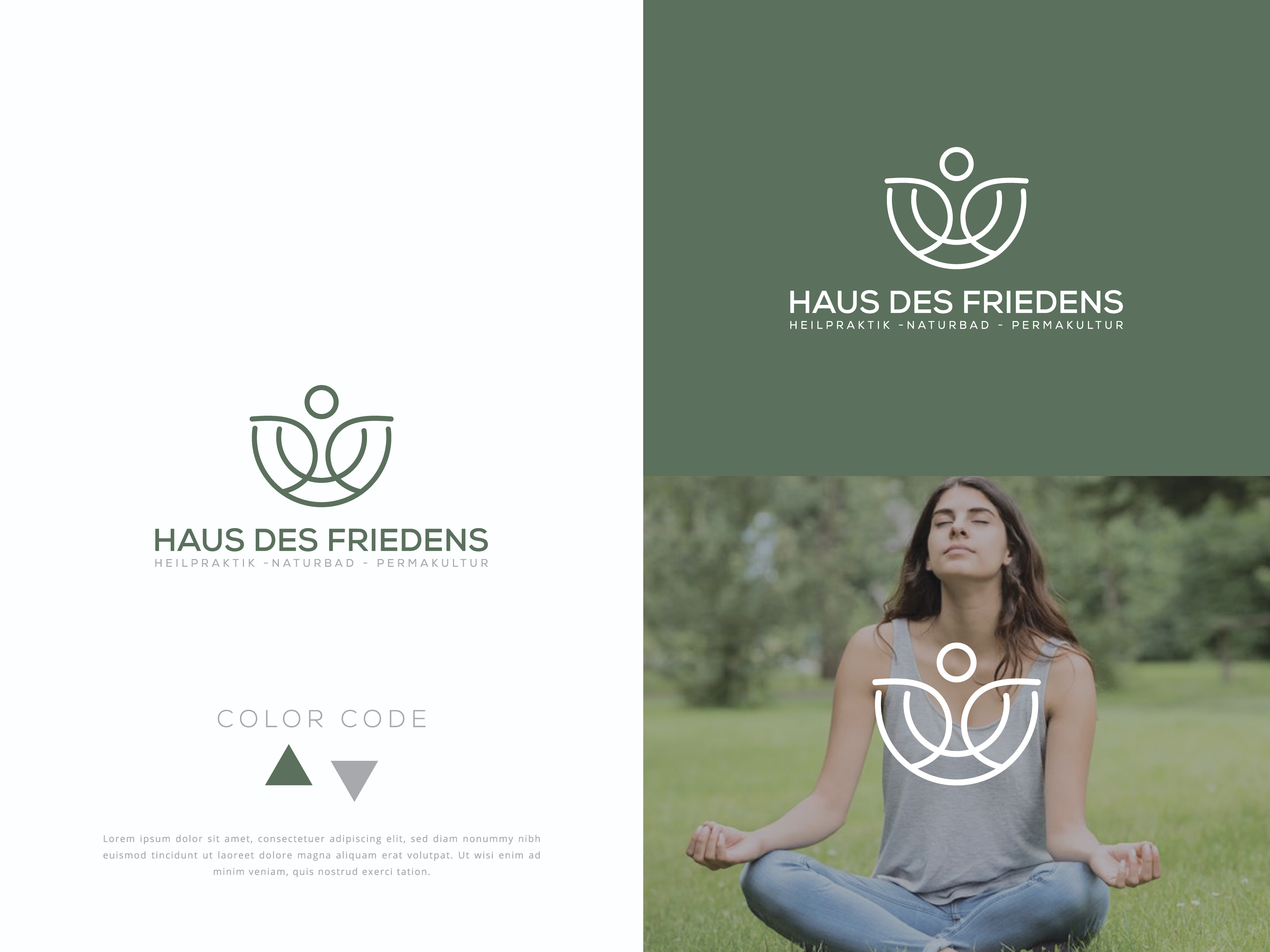Natural Health meditation icon design in Logo & Brand Identity Inspiration by Shamim Sarker