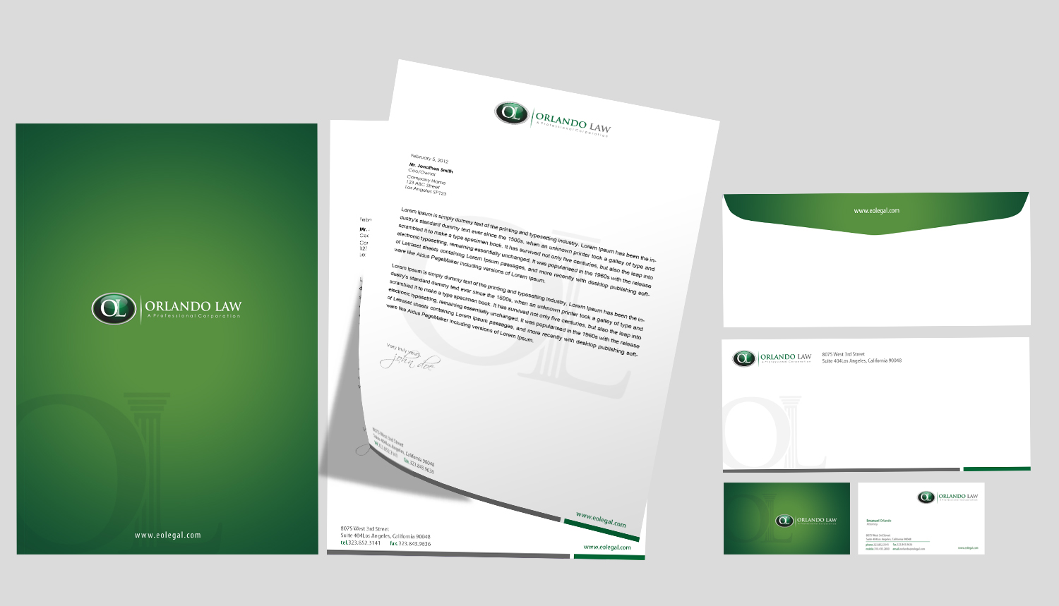 Orlando Law, P.C. in Stationery Design Inspiration by Dynamo_bd