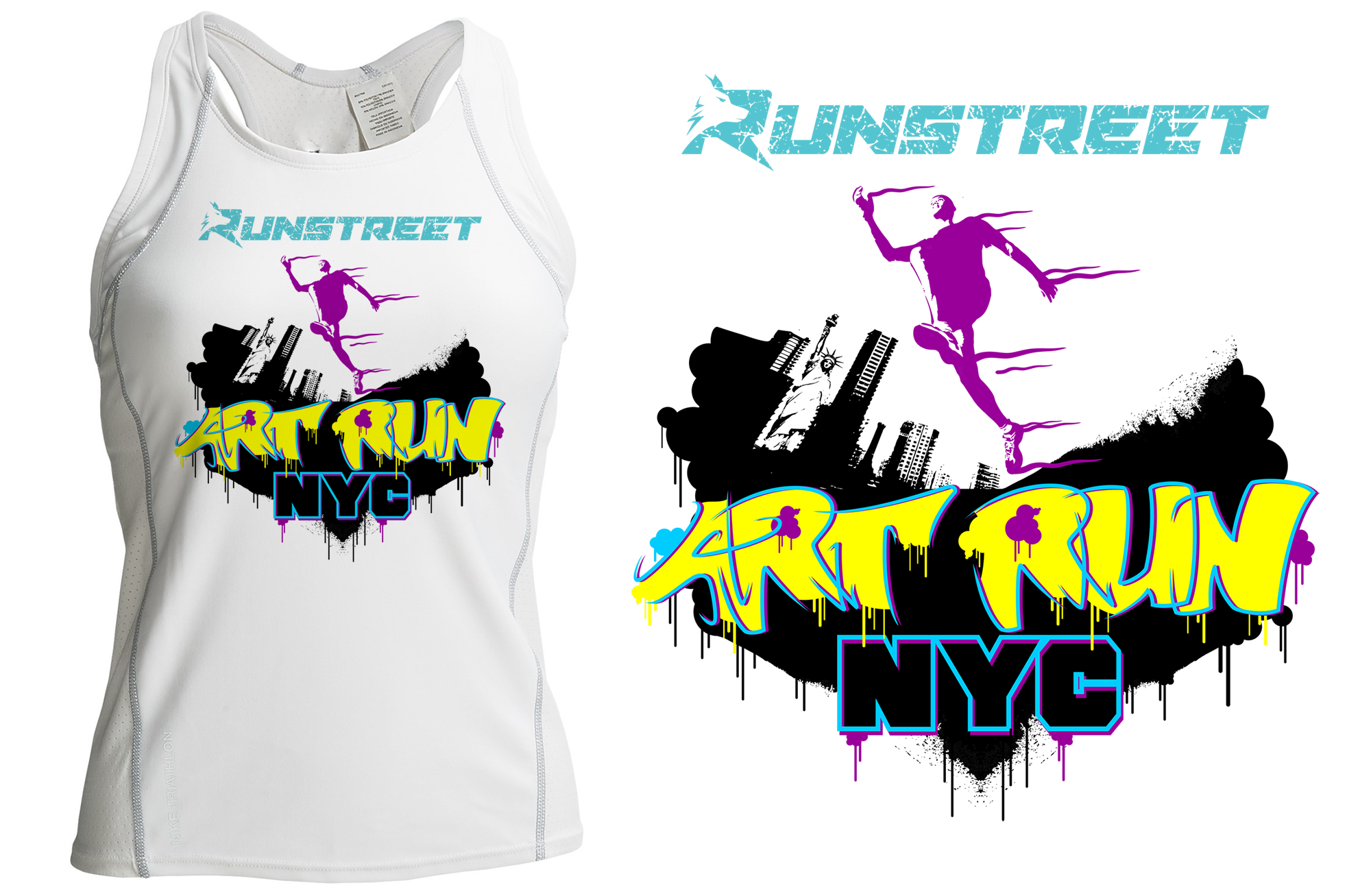 Art Run NYC Tanktop Design by Handy Iqbal Yamakawa Art Run NYC Tanktop Design in T-Shirt Design Inspiration by Handy Iqbal Yamakawa