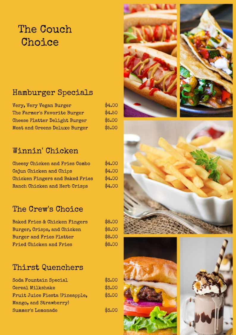 menu in Menu Design Inspiration by Yashaswi Garg