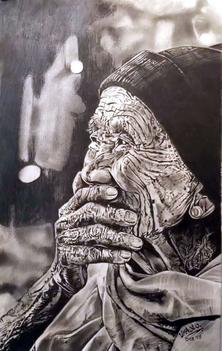 Excited Granny in Drawing & Sketching Inspiration by Nnanna Uma