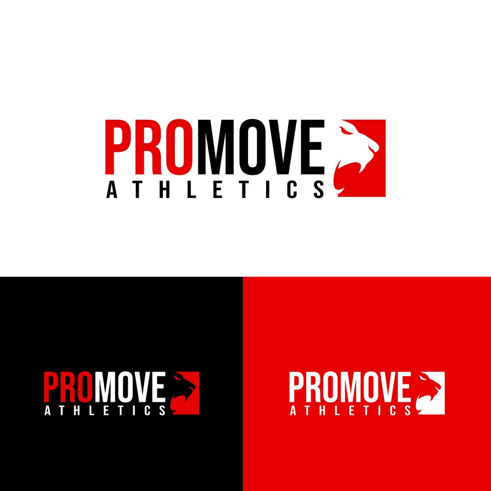 Design the best Logo for promove athletics red in Logo & Brand Identity Inspiration by Phoenix