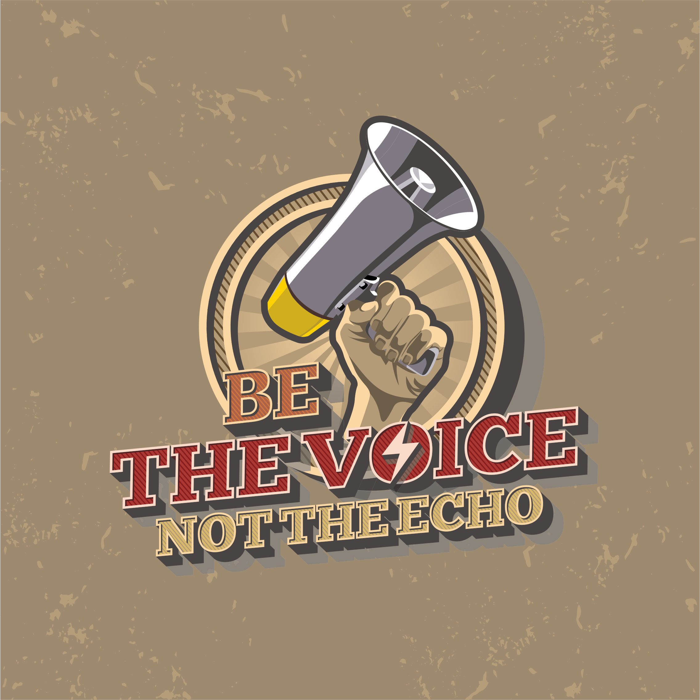 Be The Voice Not The Echo in Illustration and Graphics Inspiration by Sigid Wisnu