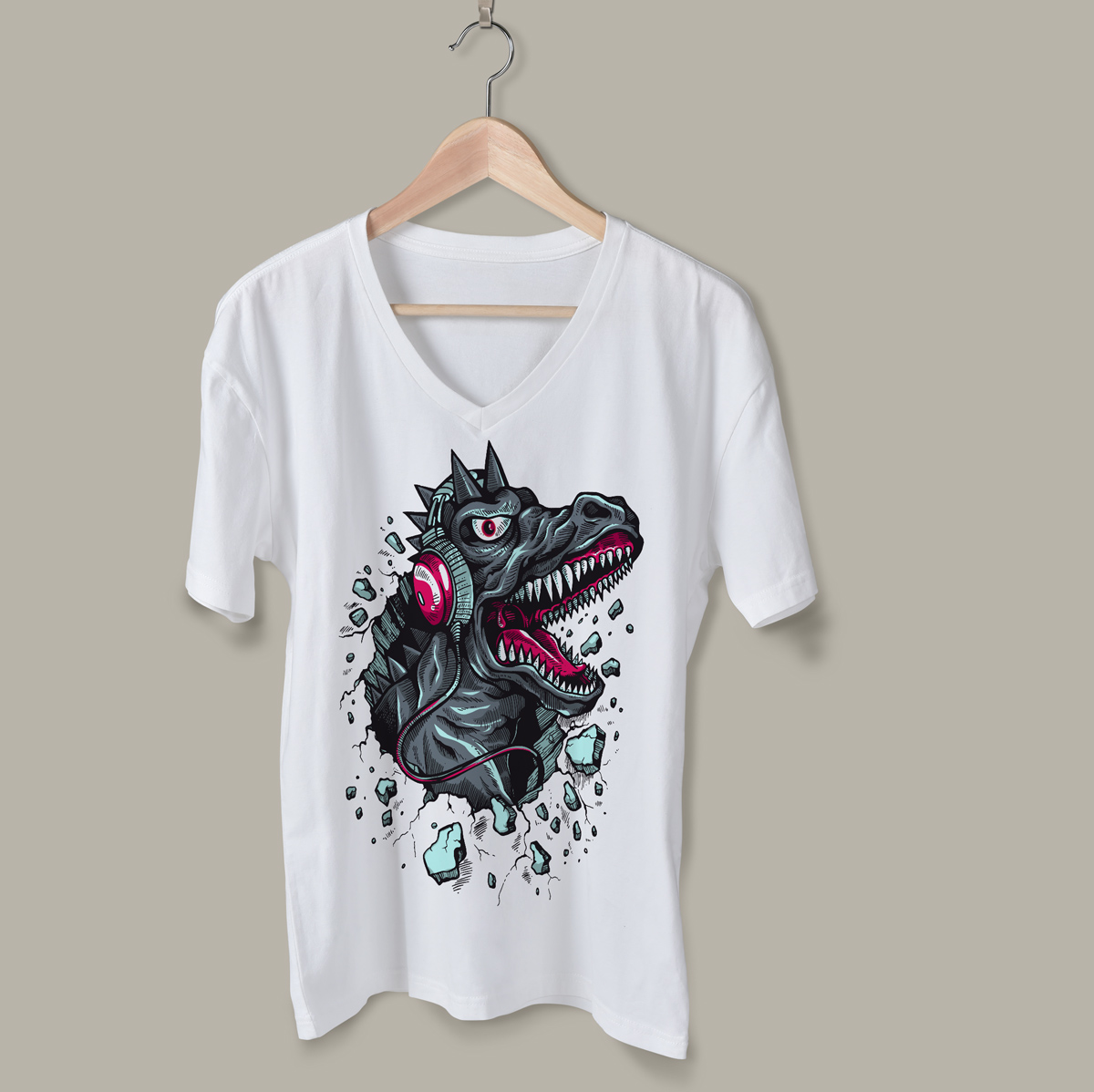 Music Dino by Darksider Music Dino in T-Shirt Design Inspiration by Darksider