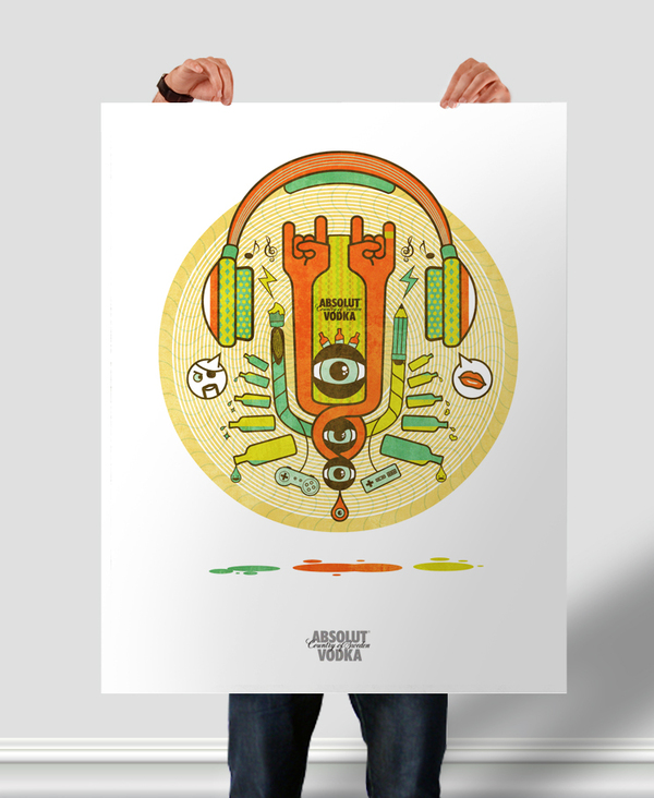 Absolut Vodka Poster by Designograph Absolut Vodka Poster in Poster Design Inspiration by Designograph