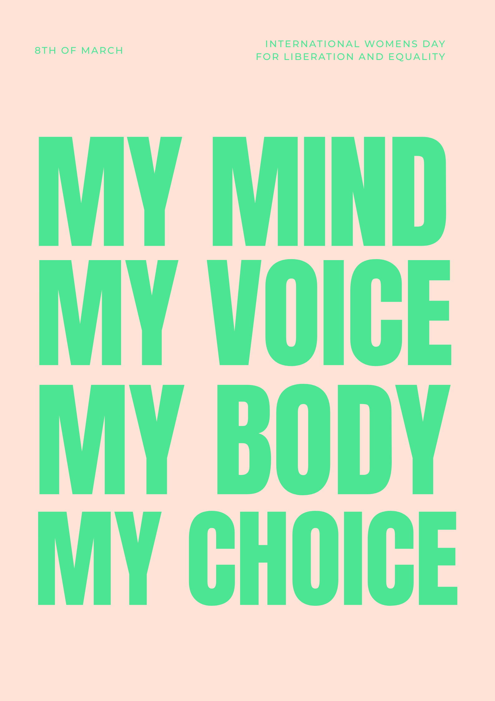 International Womens Day poster in Poster Design Inspiration by Danielle Eaton