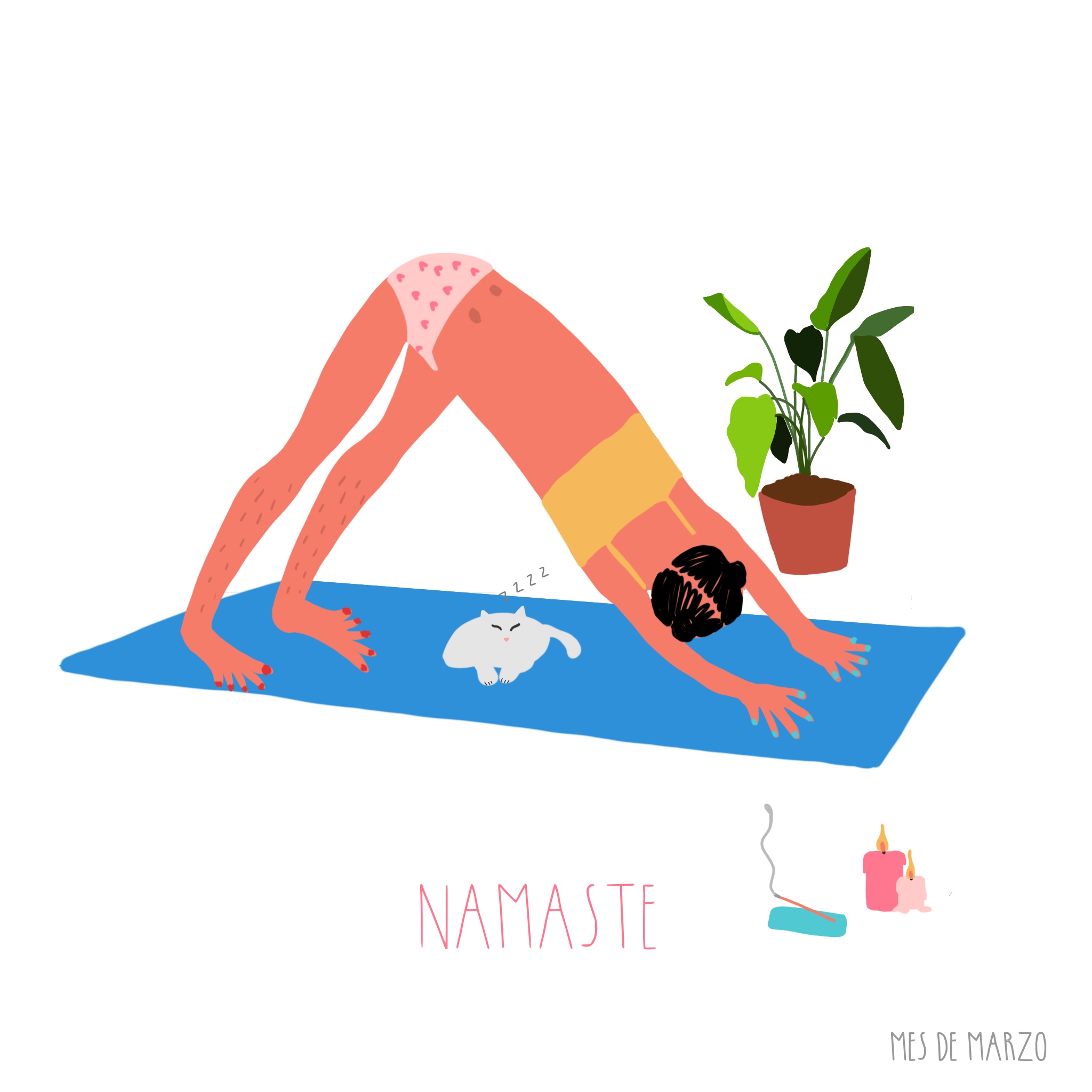 Doing yoga is self care in Digital Art Inspiration by Emilia Ezeta
