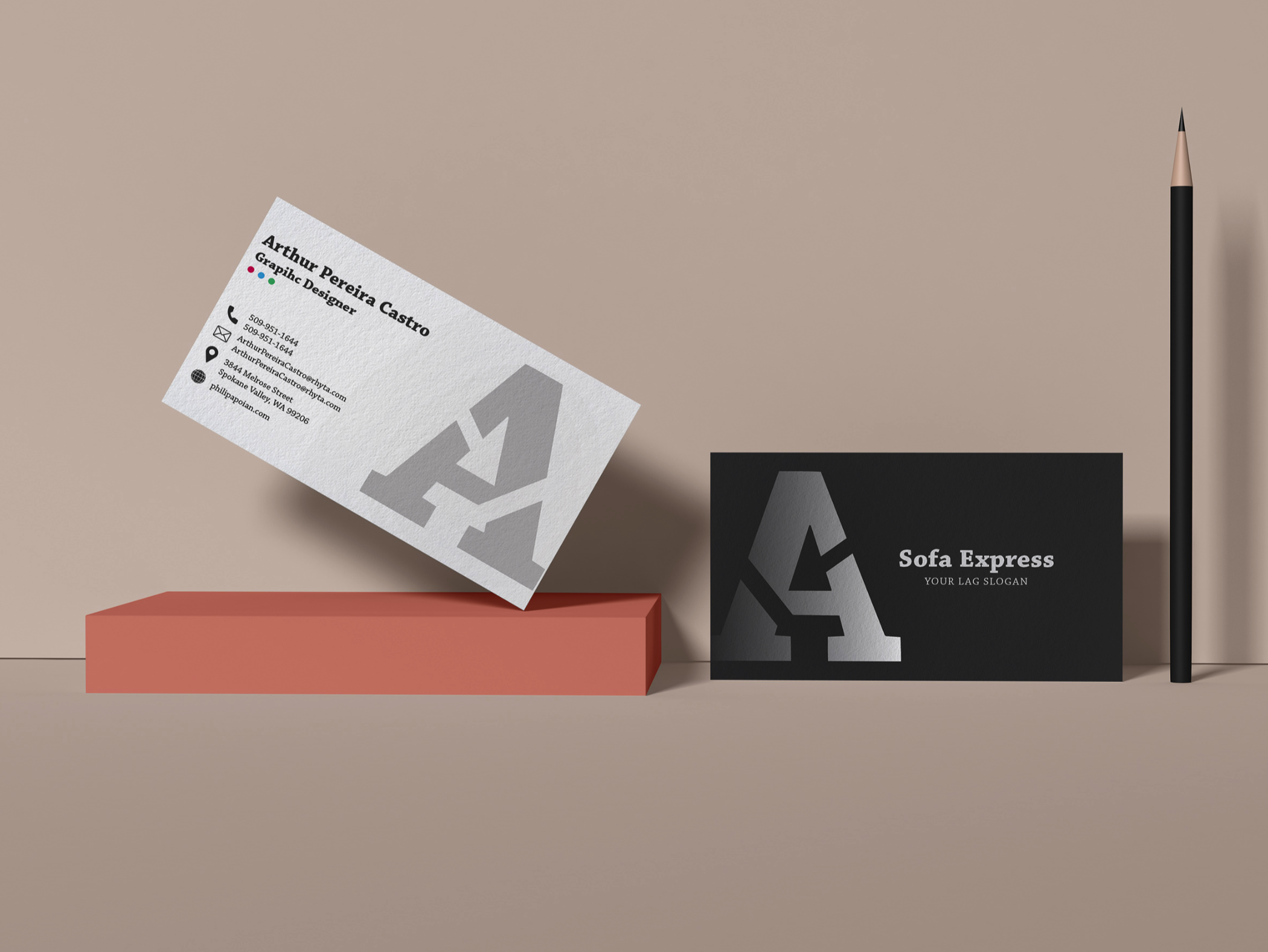 business card design in Business Card Design Inspiration by Ilyas Boulmane