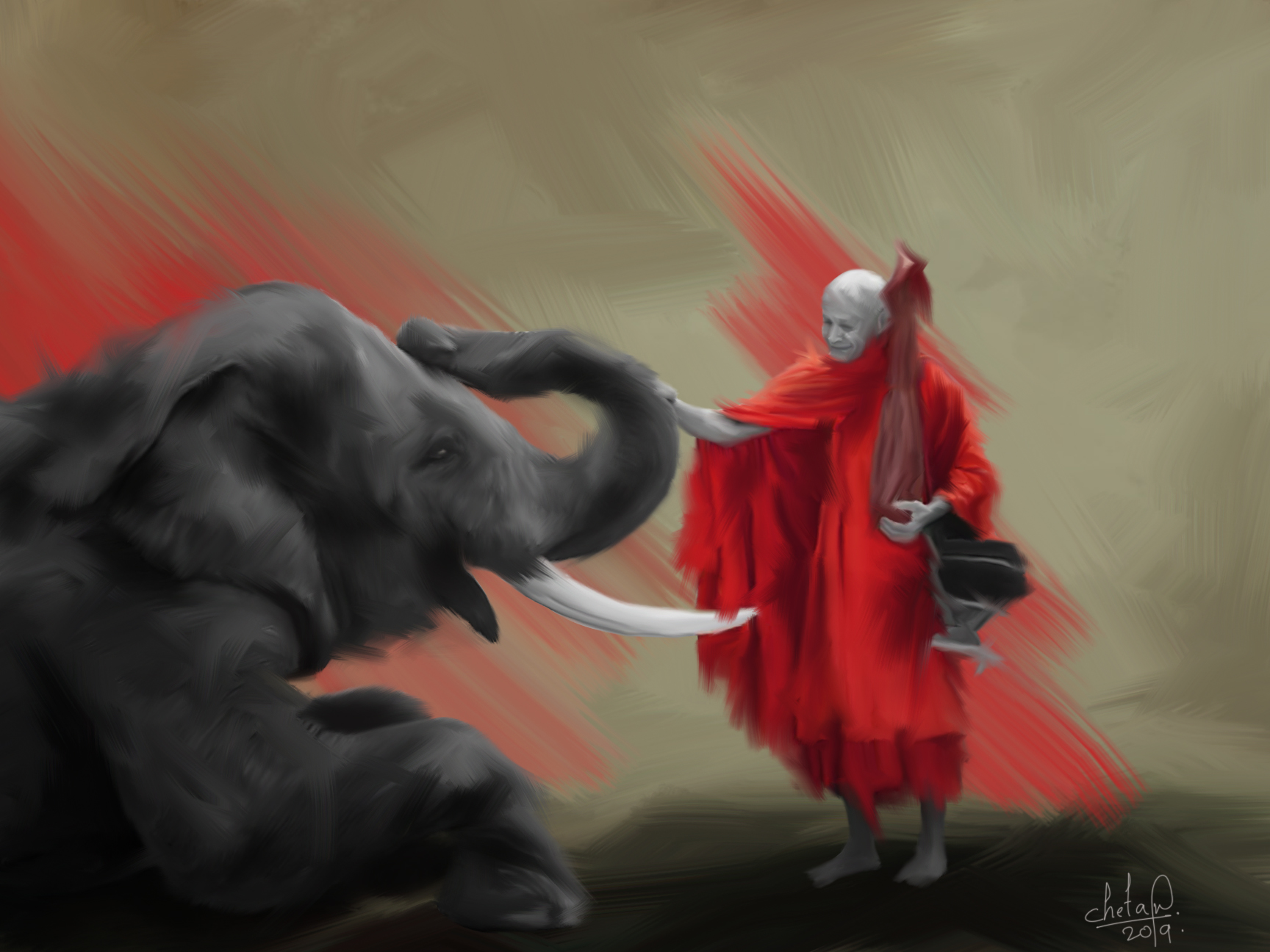 Happy friend by Chetan Joshi Happy friend in Digital Painting Inspiration by Chetan Joshi