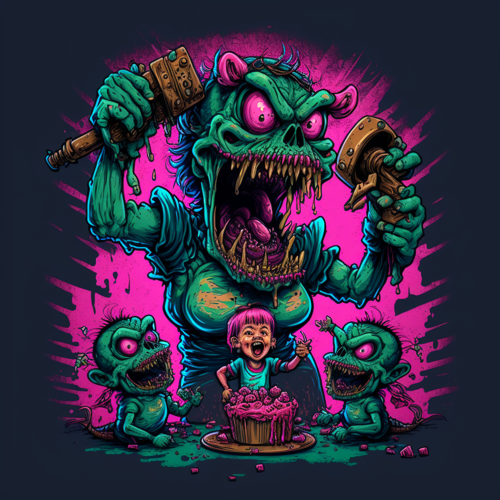 Barf Monster by Raddmaxxart Barf Monster in T-Shirt Design Inspiration by Raddmaxxart