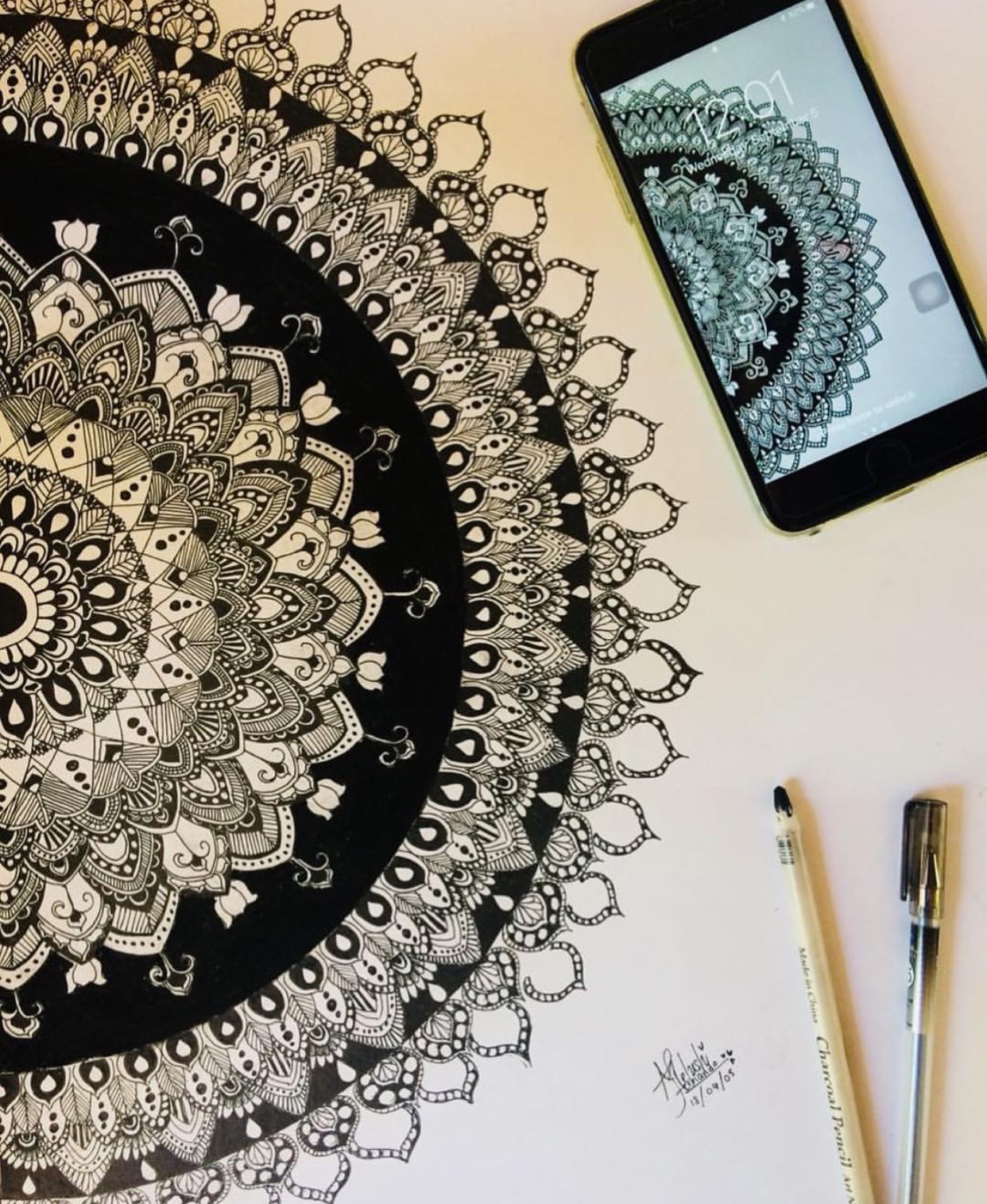 Mandala de in Doodle Art Inspiration by Melushi Fernando
