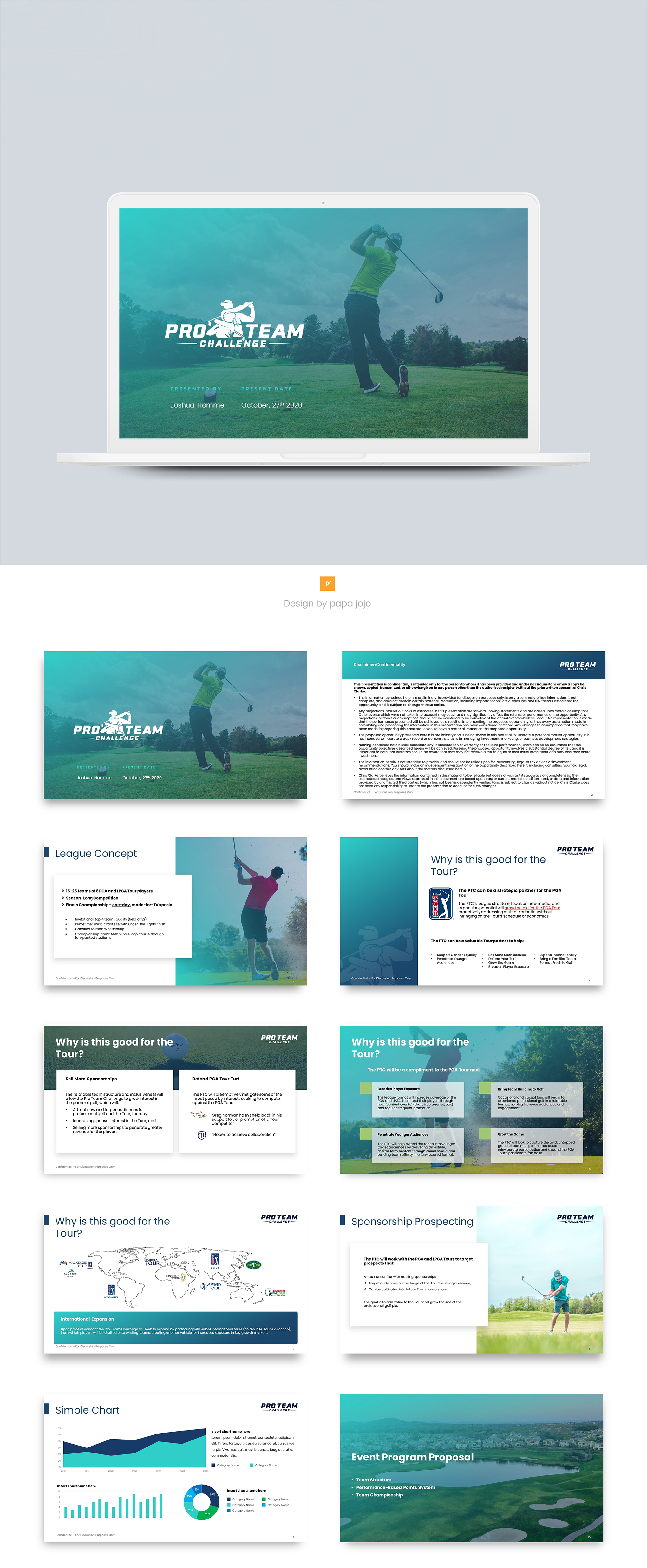 PowerPoint Tempelate Golf by Adiagilsurya PowerPoint Tempelate Golf in Powerpoint Design Inspiration by Adiagilsurya