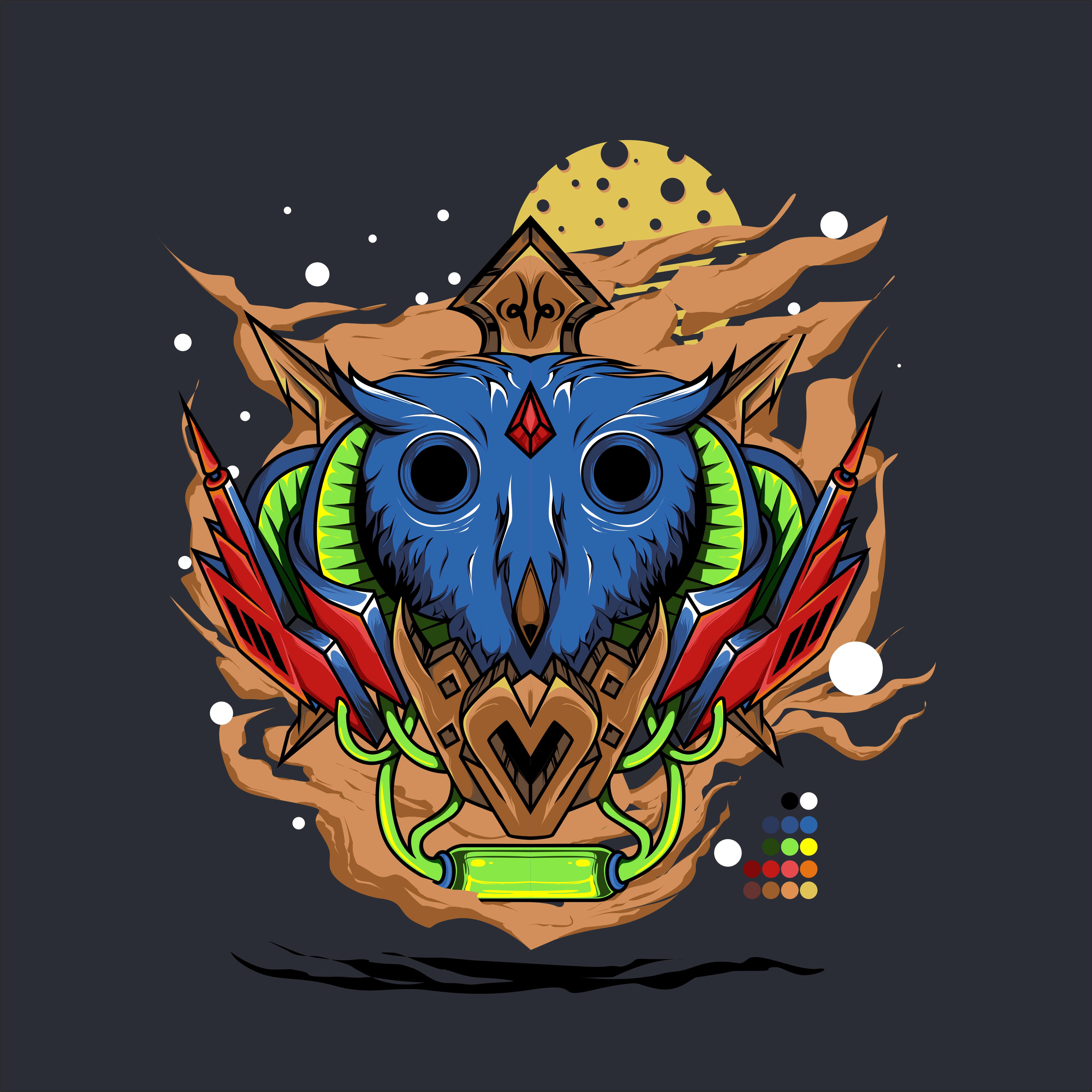 mecha king owl in Illustration and Graphics Inspiration by Wardiman