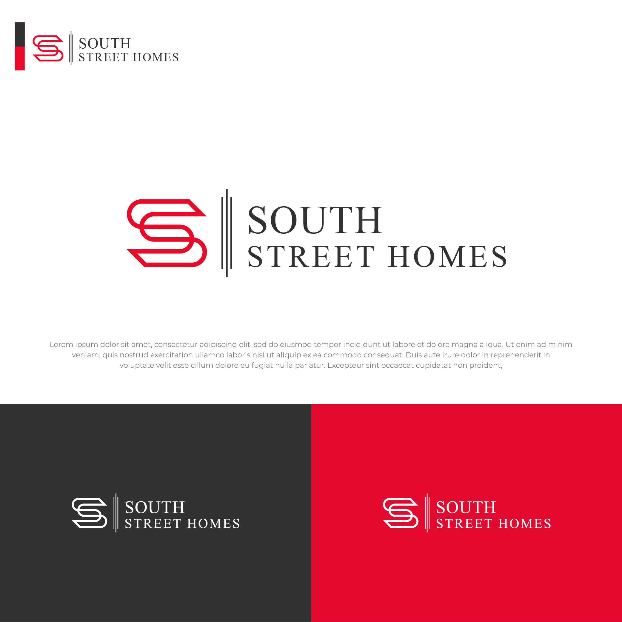 South Street Homes Logo by Tamanna South Street Homes Logo in Logo Design Inspiration by Tamanna