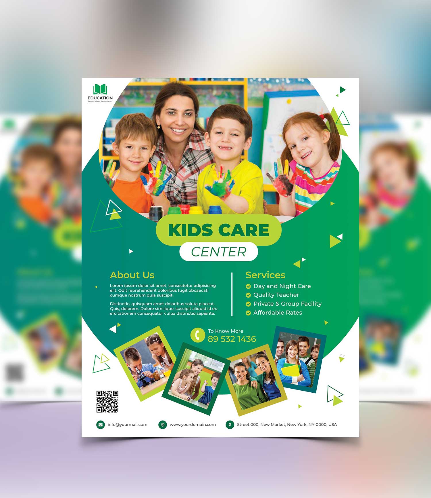 Kids Care Flyer by Prohallad4373 Kids Care Flyer in Print flyer design Inspiration by Prohallad4373