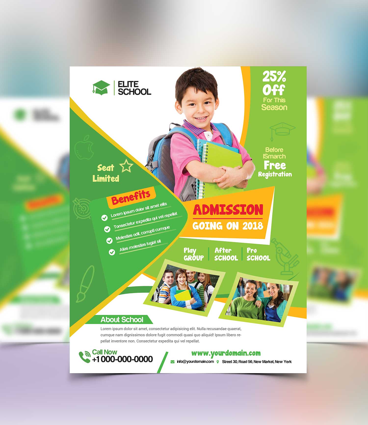 Junior School Flyer by Prohallad4373 Junior School Flyer in Print flyer design Inspiration by Prohallad4373