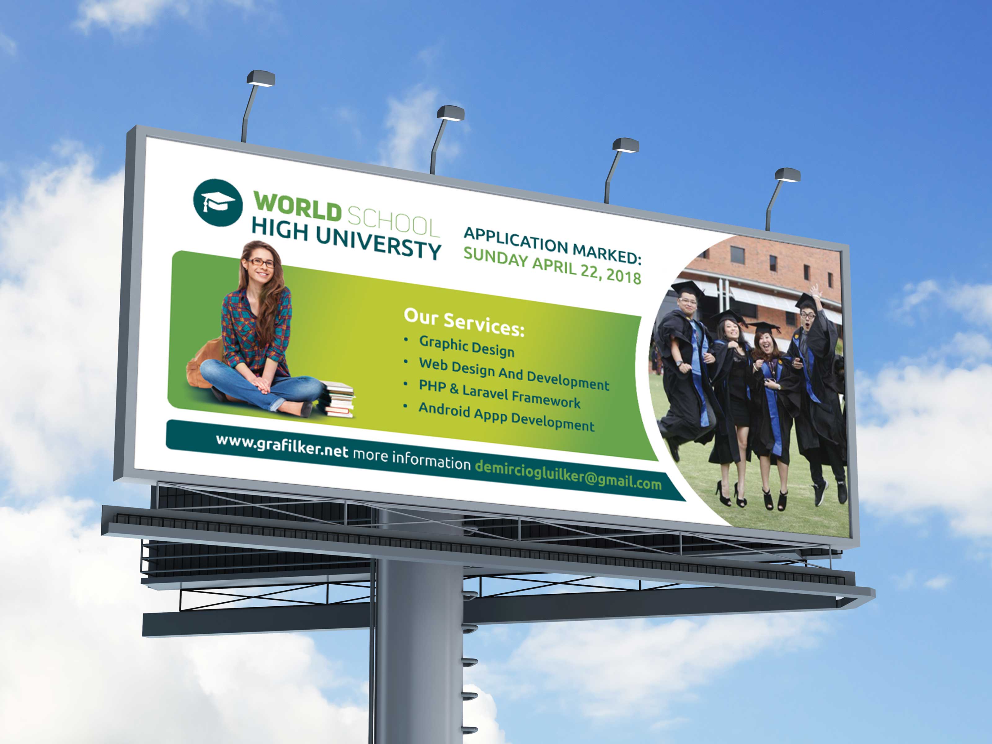School Billboard by Prohallad4373 School Billboard in Billboard Design Inspiration by Prohallad4373