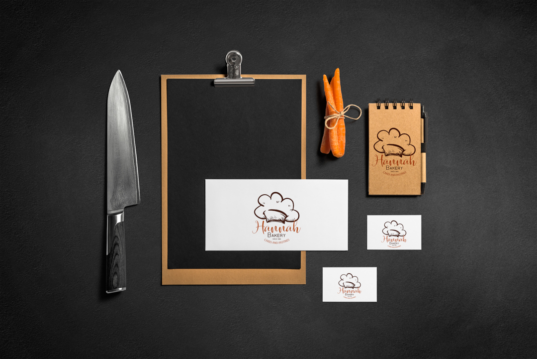 Hannah Bakery Stationary Design by M Mohammed Asif Hannah Bakery Stationary Design in Stationery Design Inspiration by M Mohammed Asif