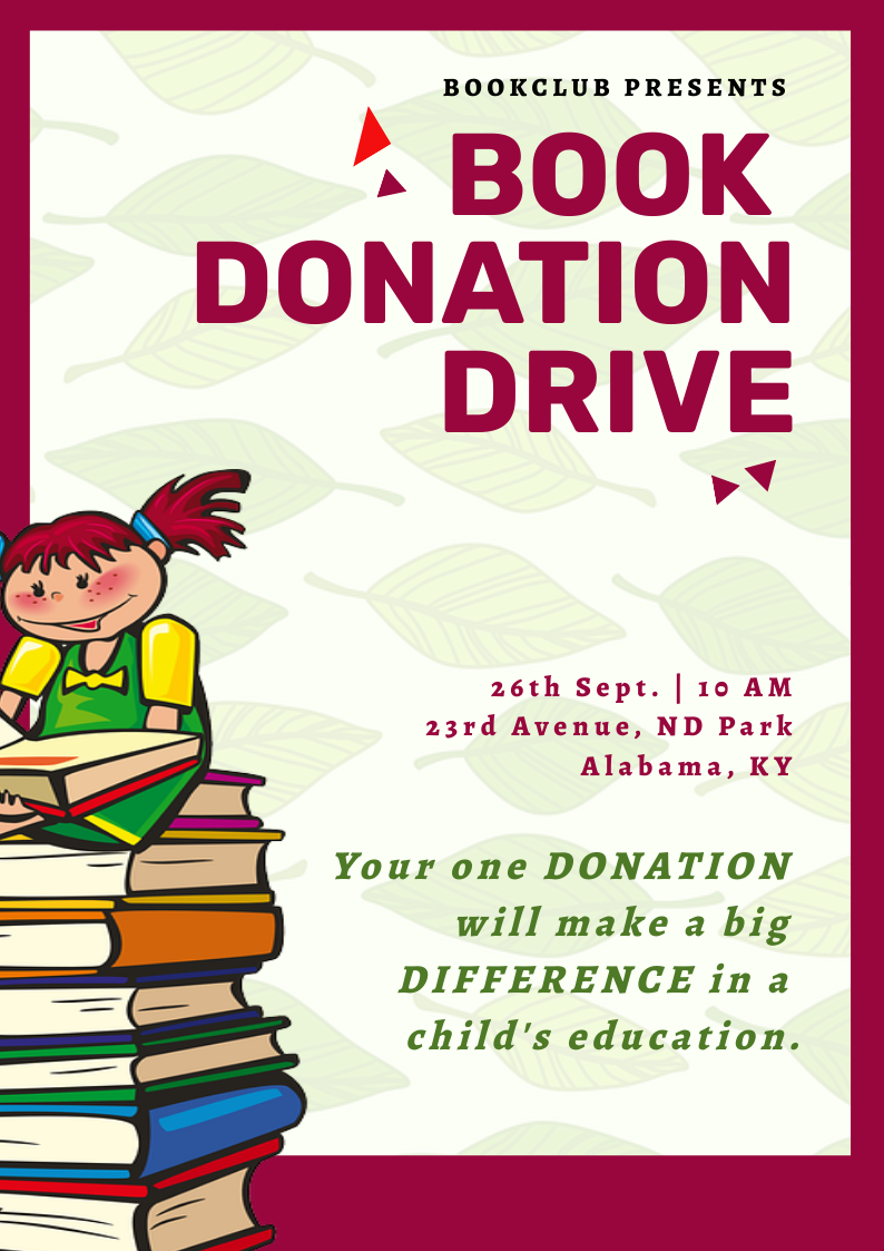 book donation drive by Ruby Yadav book donation drive in Print flyer design Inspiration by Ruby Yadav