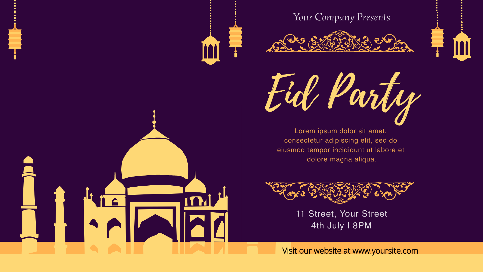 Eid party in Facebook Event Cover Inspiration by Ruby Yadav