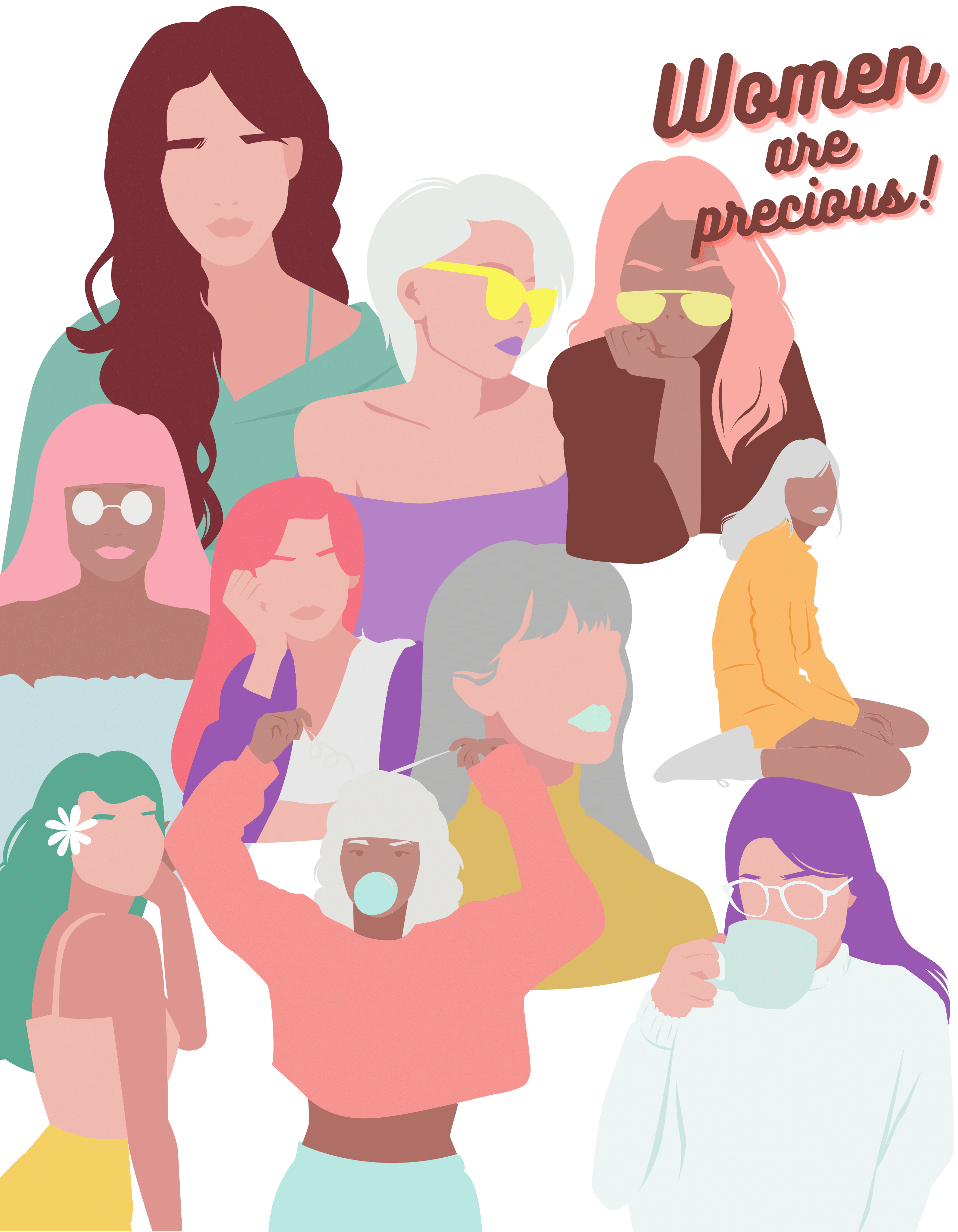 Women are precious. by Noemi Stefoni Women are precious. in Illustration and Graphics Inspiration by Noemi Stefoni