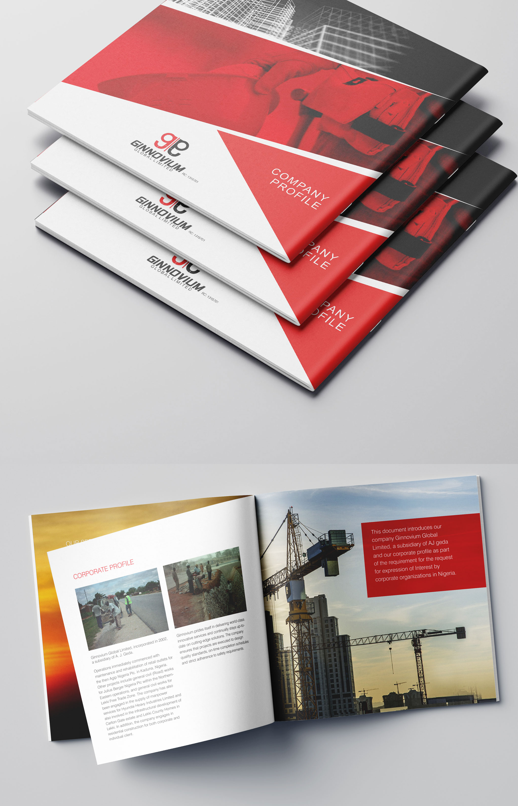 Company Profile in Brochure Design Inspiration by Demola.aina