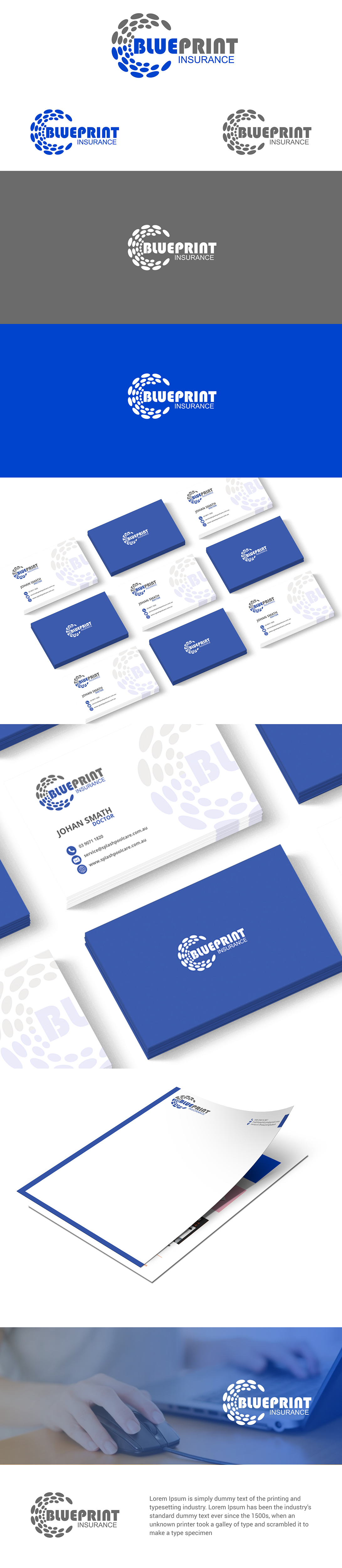 BLUEPRINT INSURANCE LOGO in Logo Design Inspiration by Mahfujaakter.pm
