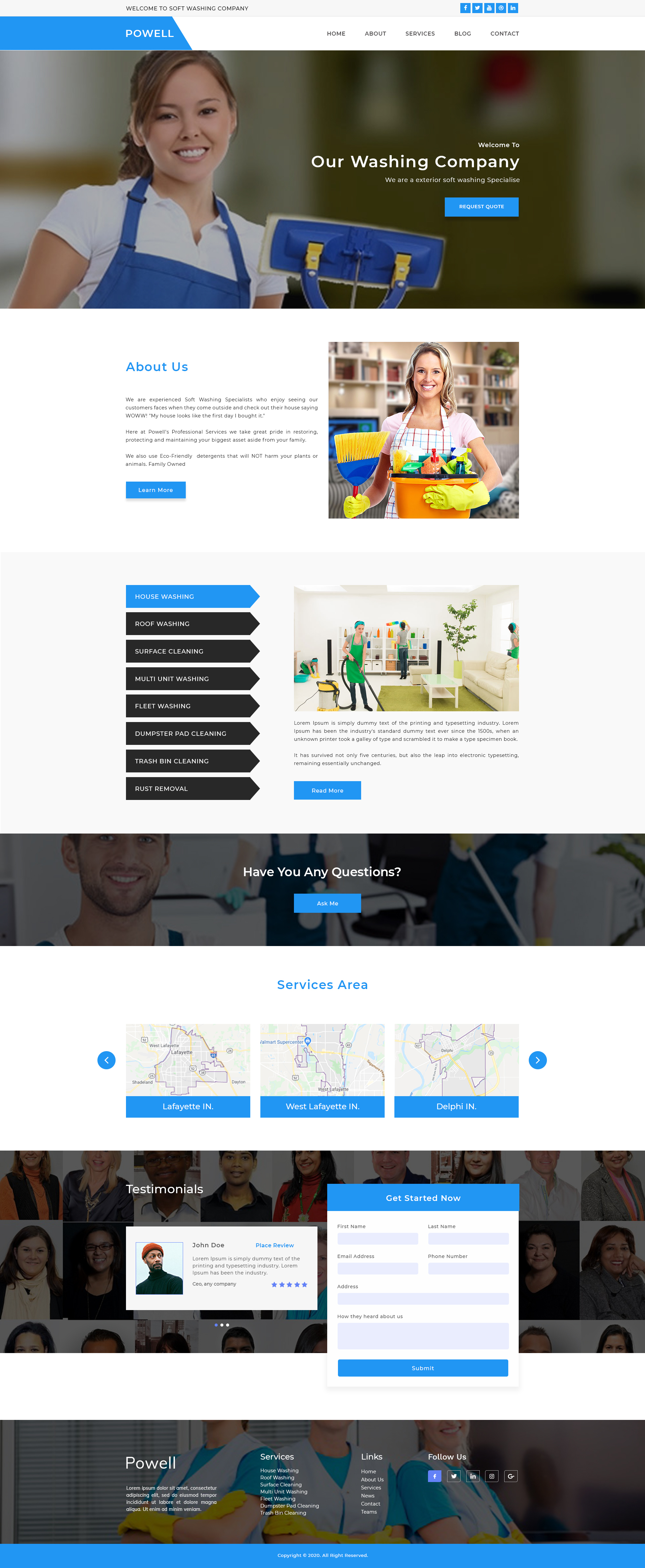 Cleanning PSD Template in Website Design Inspiration by Thirdeye_it