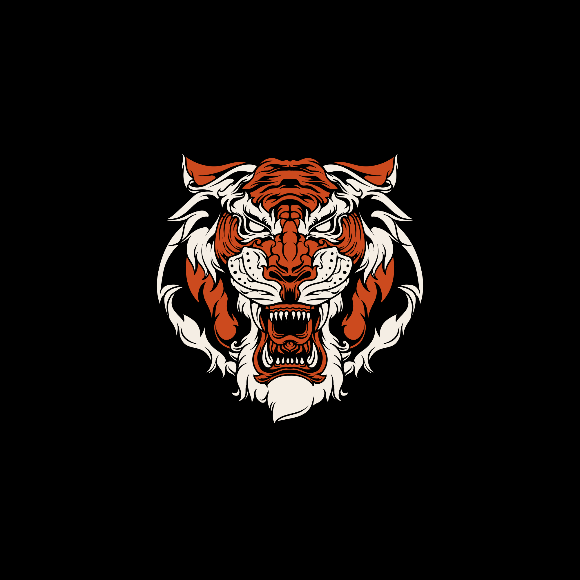 Tiger Head in Illustration and Graphics Inspiration by Tomi Faisol