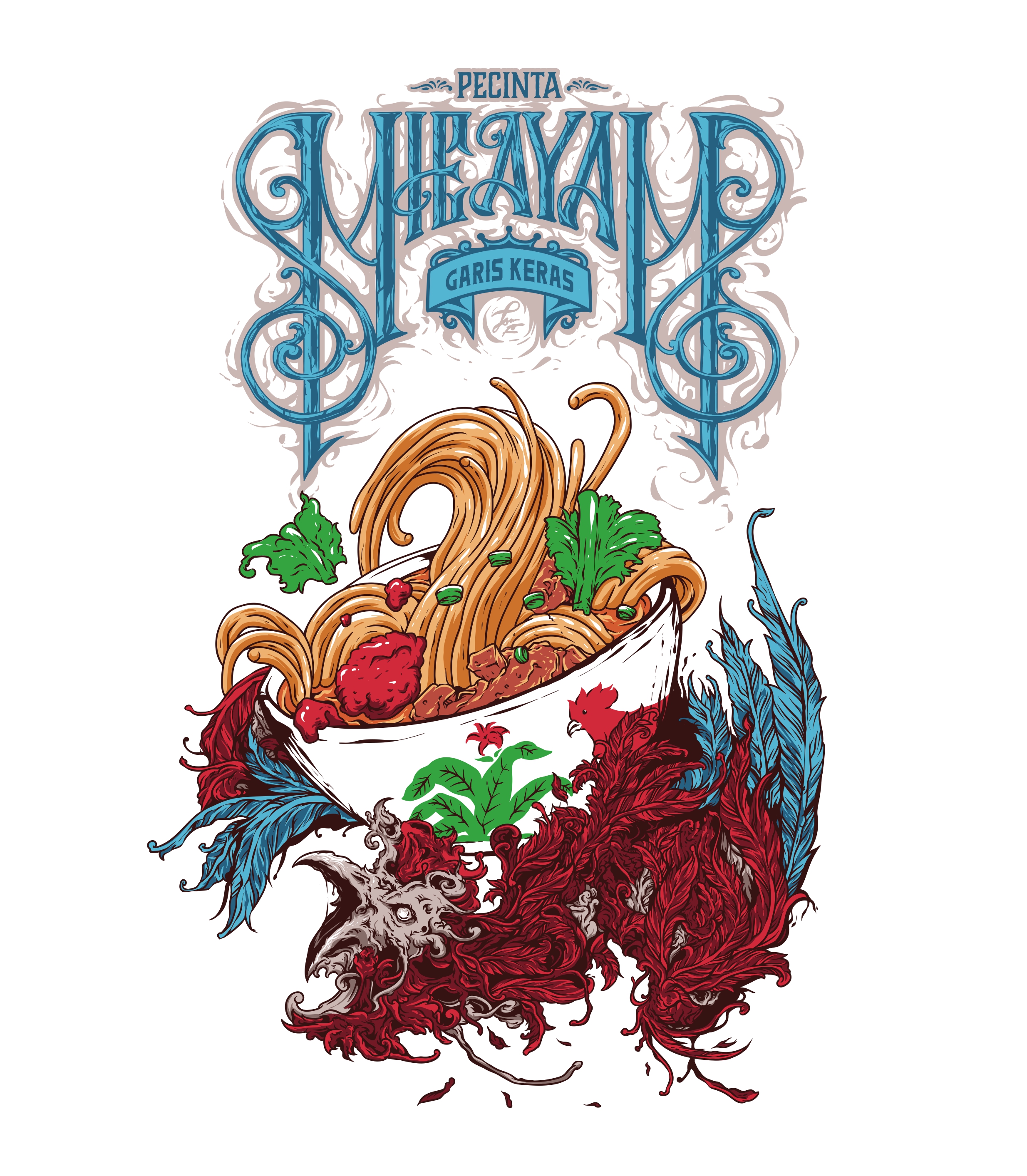 Mie Ayam Hunter by Tomi Faisol Mie Ayam Hunter in Illustration and Graphics Inspiration by Tomi Faisol