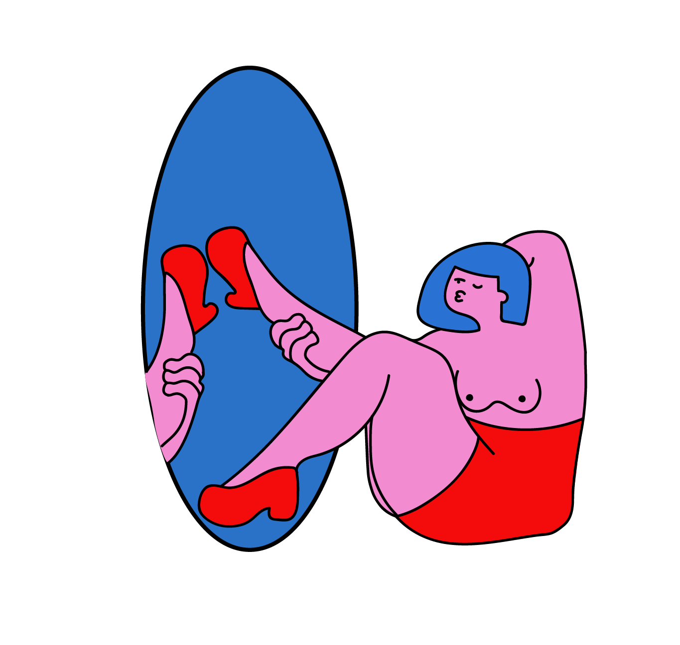 self love mirror by Madzia Zalewa self love mirror in Illustration and Graphics Inspiration by Madzia Zalewa