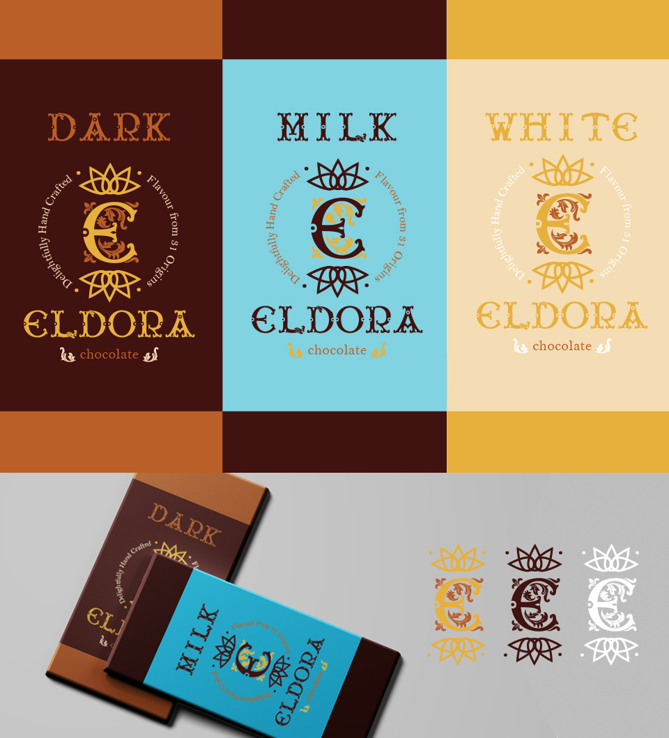 Eldora craft chocolate packaging concept in Label Design Inspiration by ✪ Sme Solutions Uk