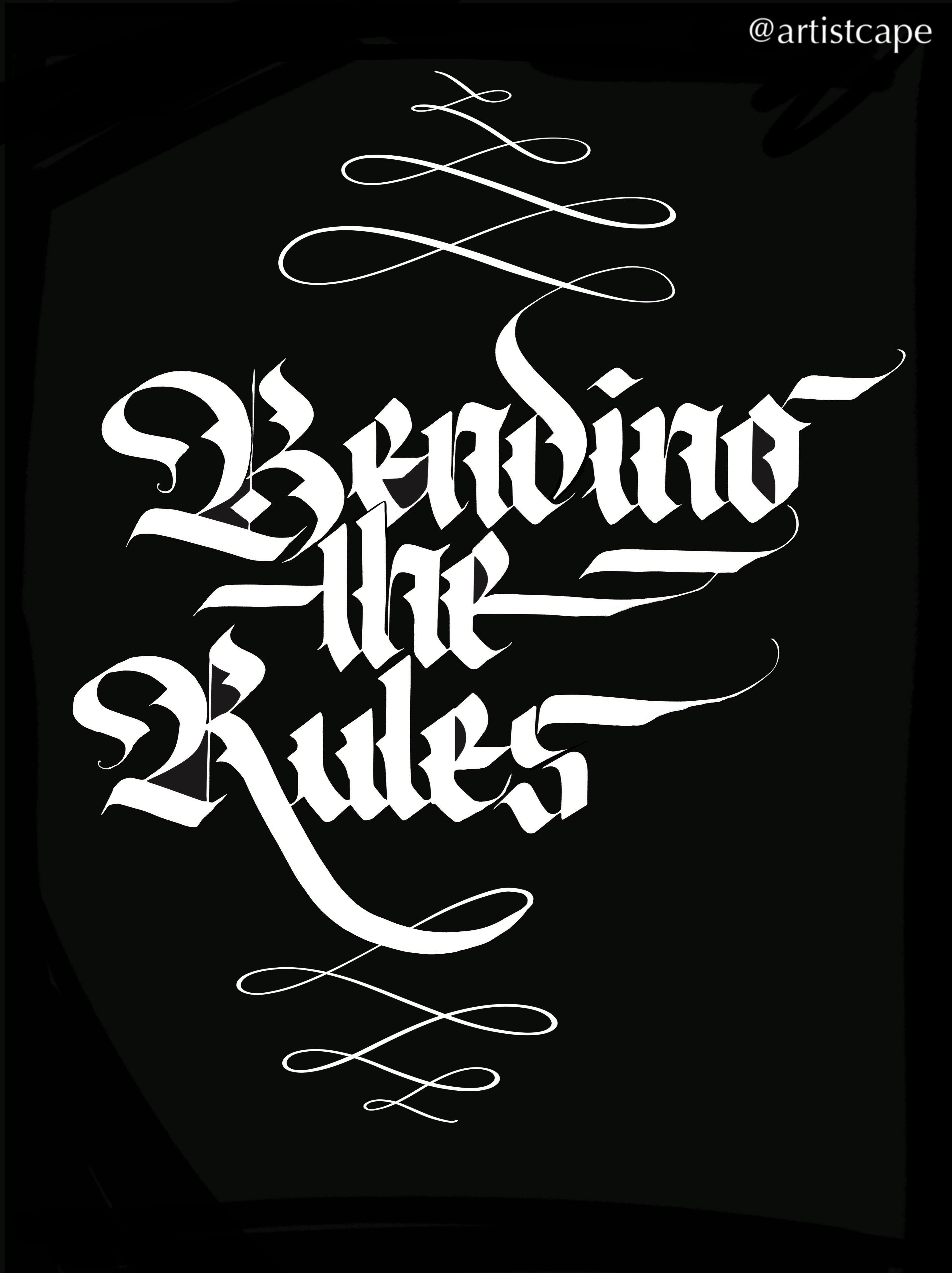 Bending the rules in Hand Lettering Inspiration by Shreya Chatterjee