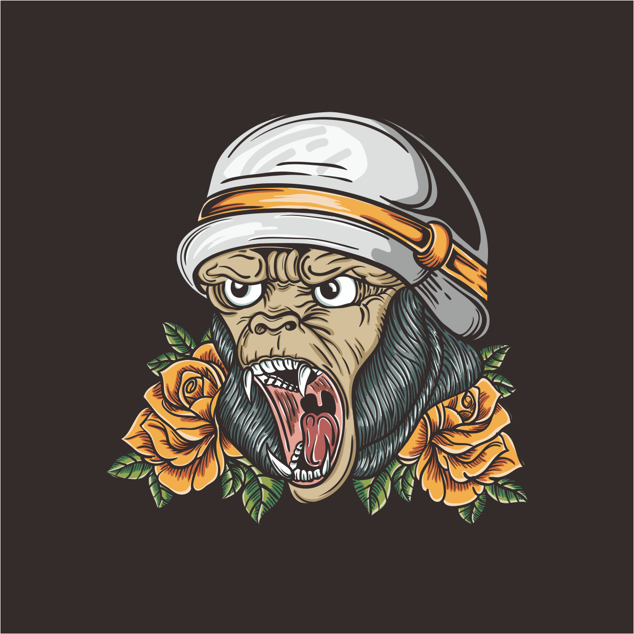 gorilla by Kdx gorilla in T-Shirt Design Inspiration by Kdx