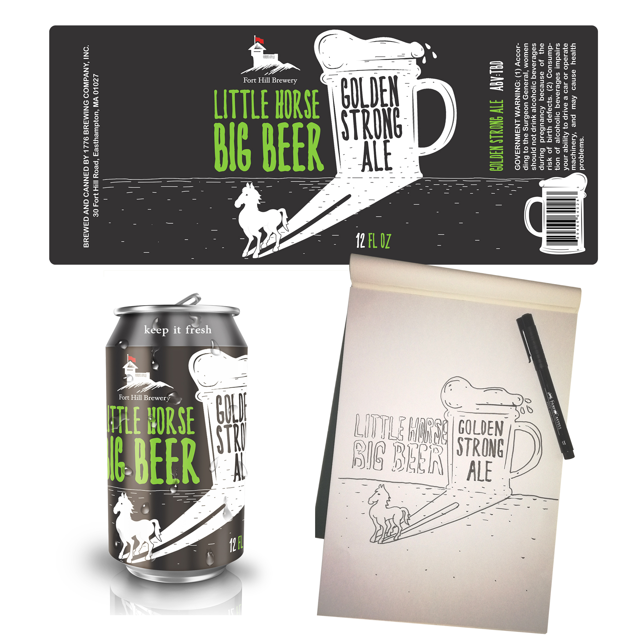 Littje horse big beer by Ivanolago Littje horse big beer in Label Design Inspiration by Ivanolago