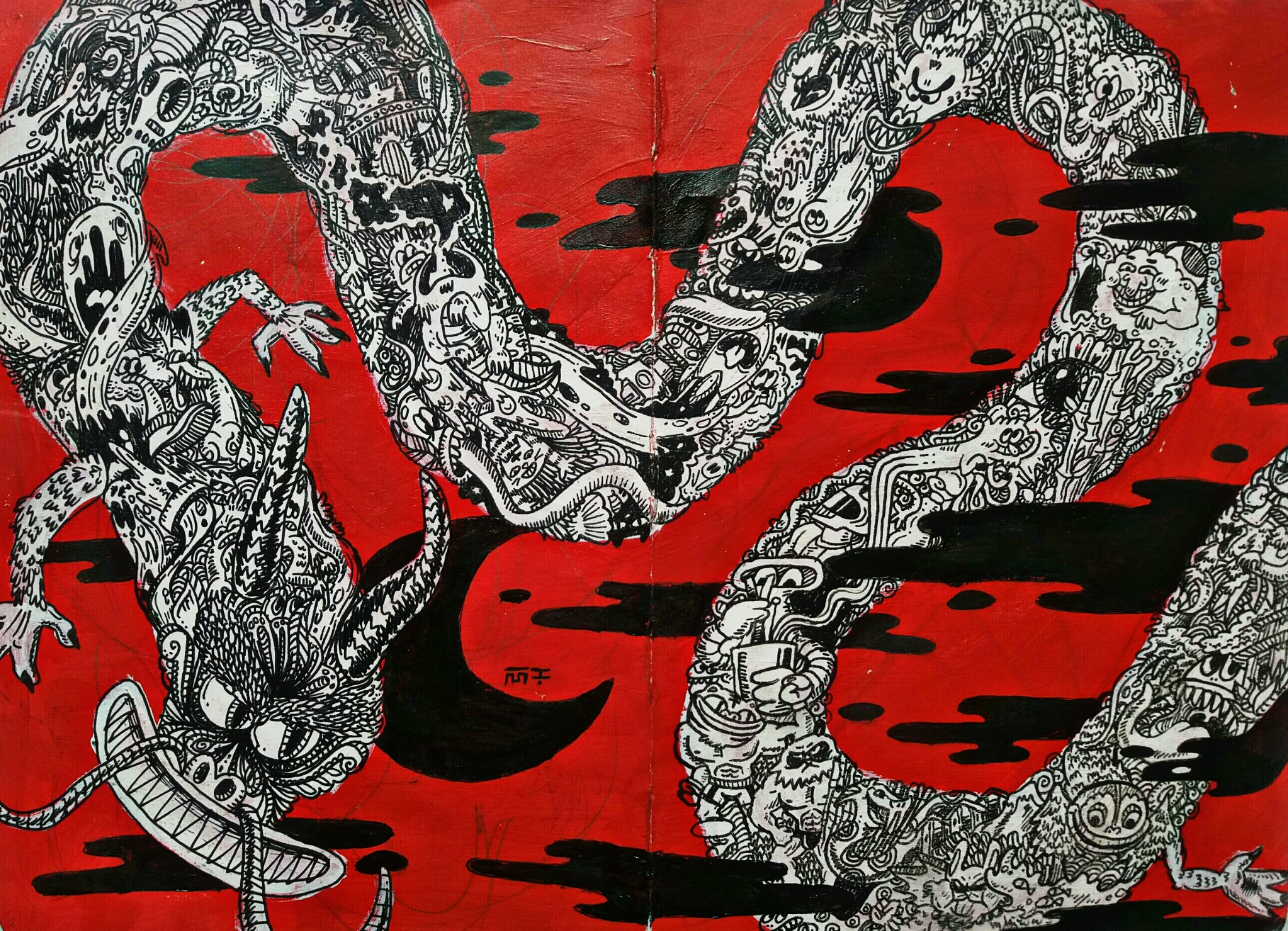 Red Ink by Echo Marav Red Ink in Doodle Art Inspiration by Echo Marav