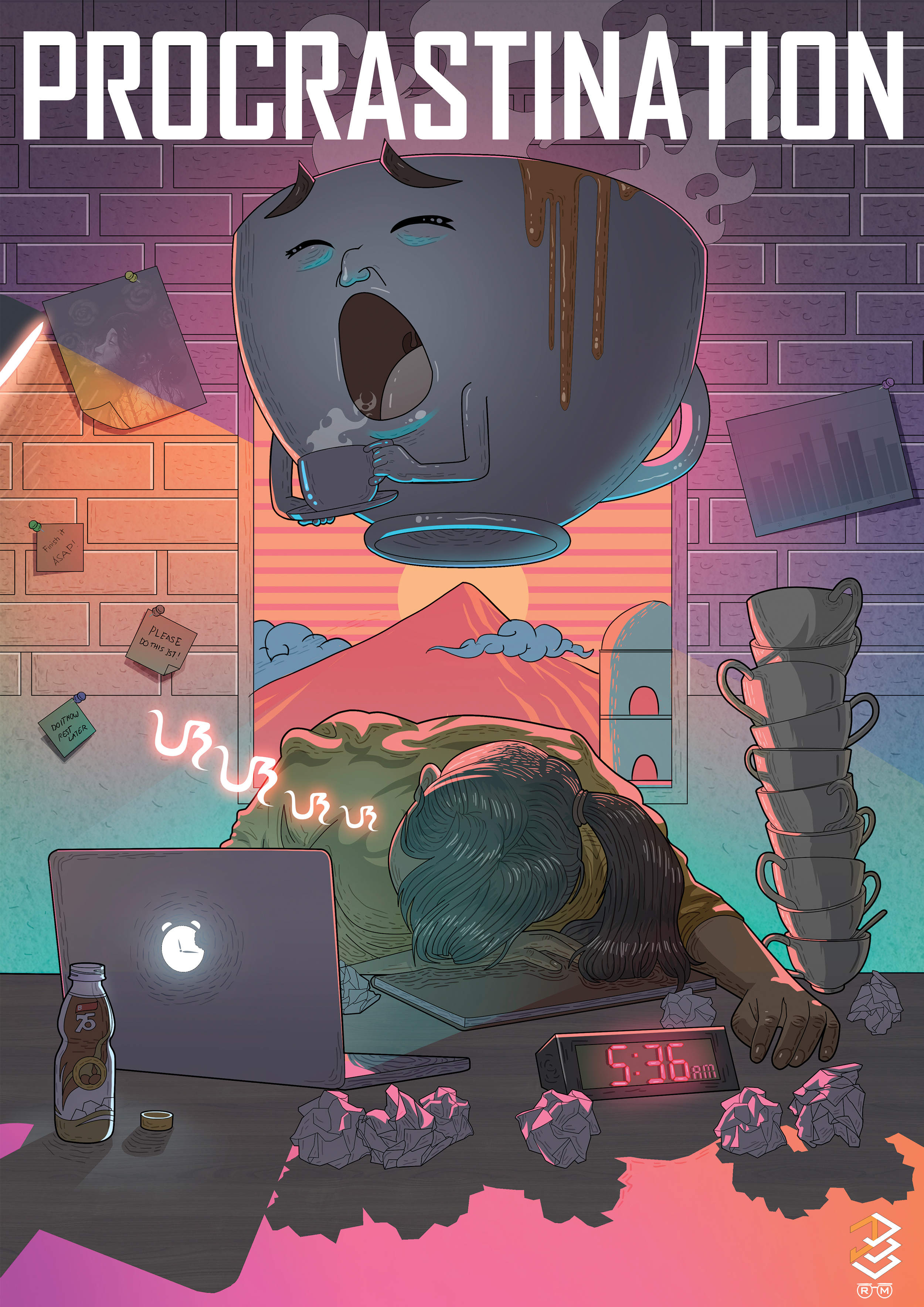 PROCRASTINATION by Jeffrey Mongcog PROCRASTINATION in Illustration and Graphics Inspiration by Jeffrey Mongcog