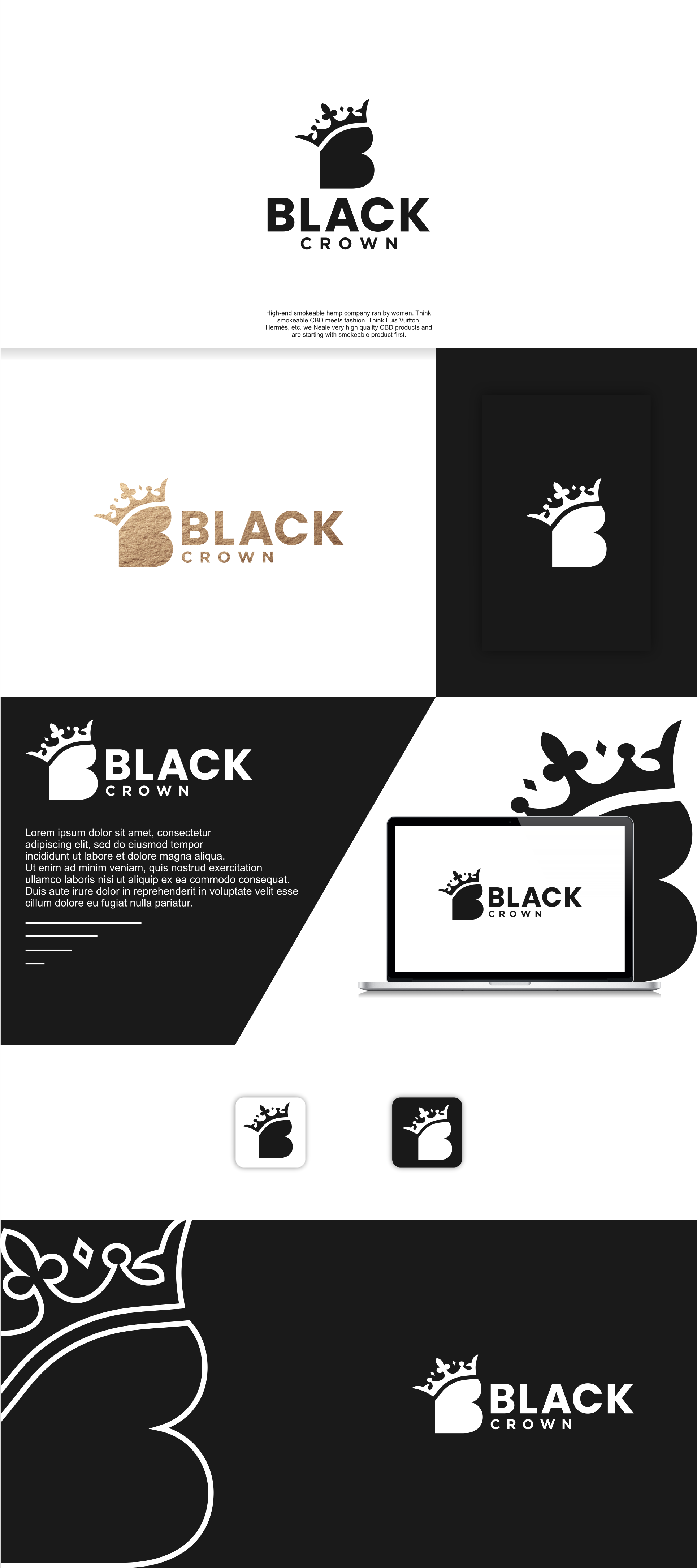 Black Crown Logo Design By Lexema 247988 - Designhill