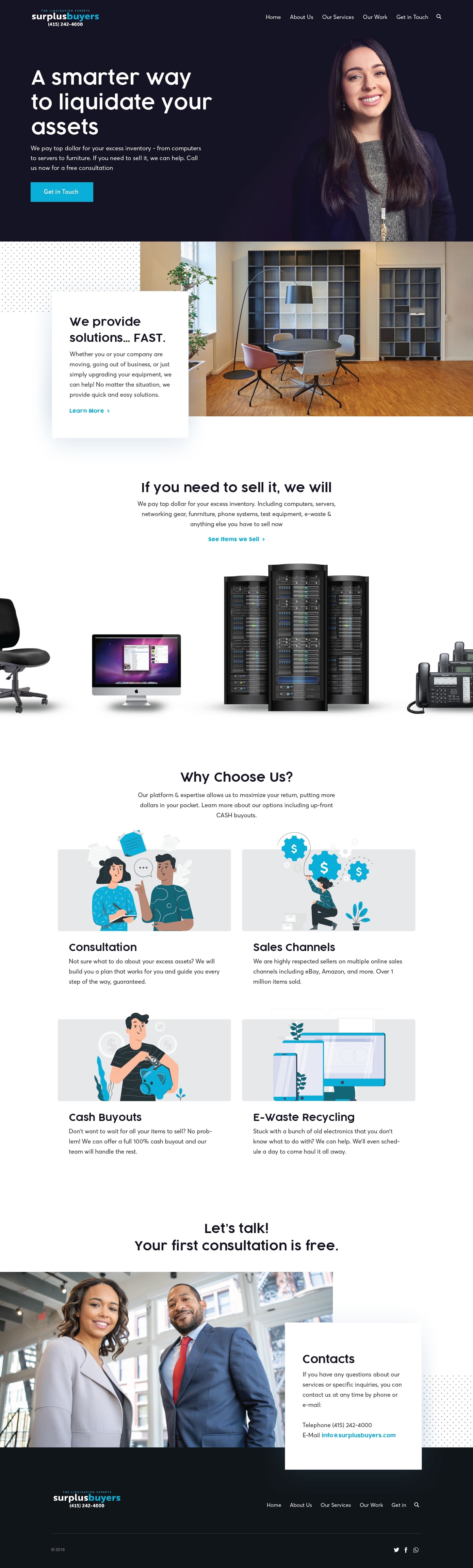 Surplusbuyers.com needs a colorful, fun website that co in Website Design Inspiration by Lexema
