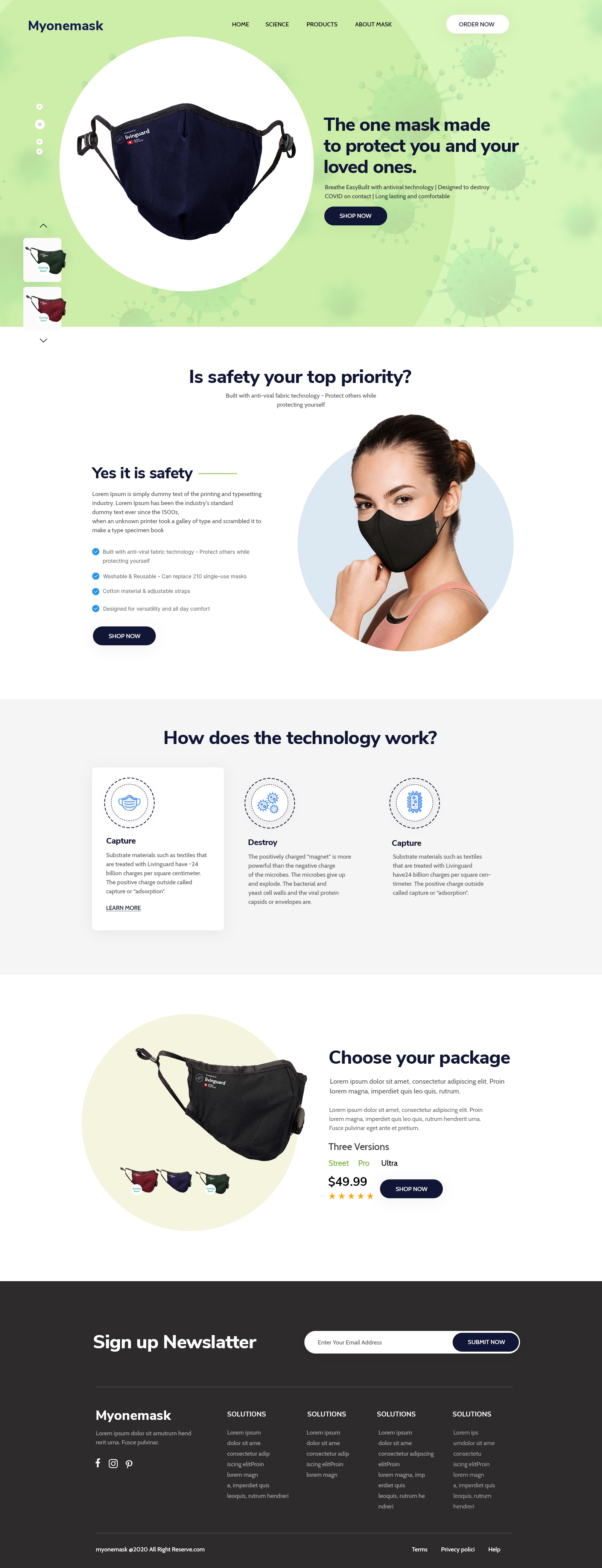 My One Mask Website Design in Website Design Inspiration by Lexema