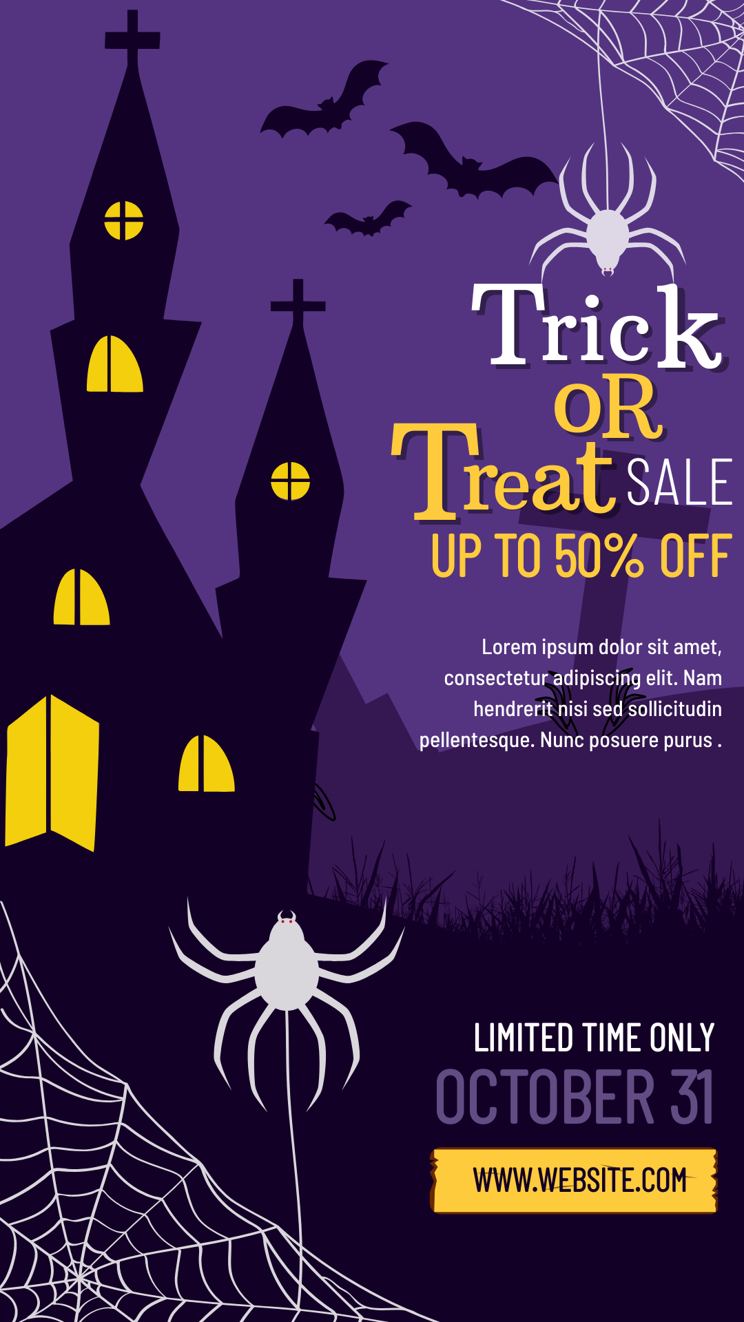 Trick or treat sale in Facebook Story Inspiration by Mahima Bisht